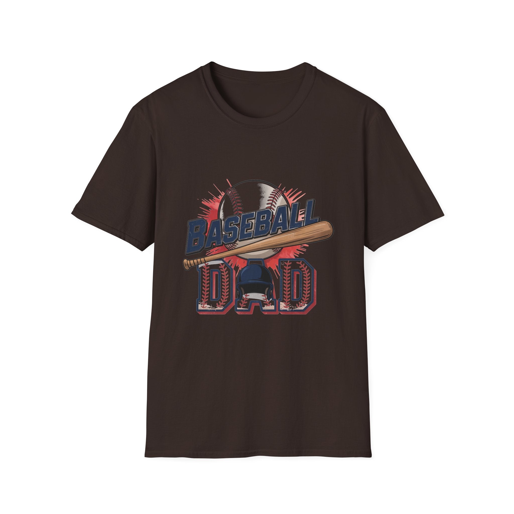 Baseball Dad T-Shirt — Vintage Baseball Ball & Bat Graphic