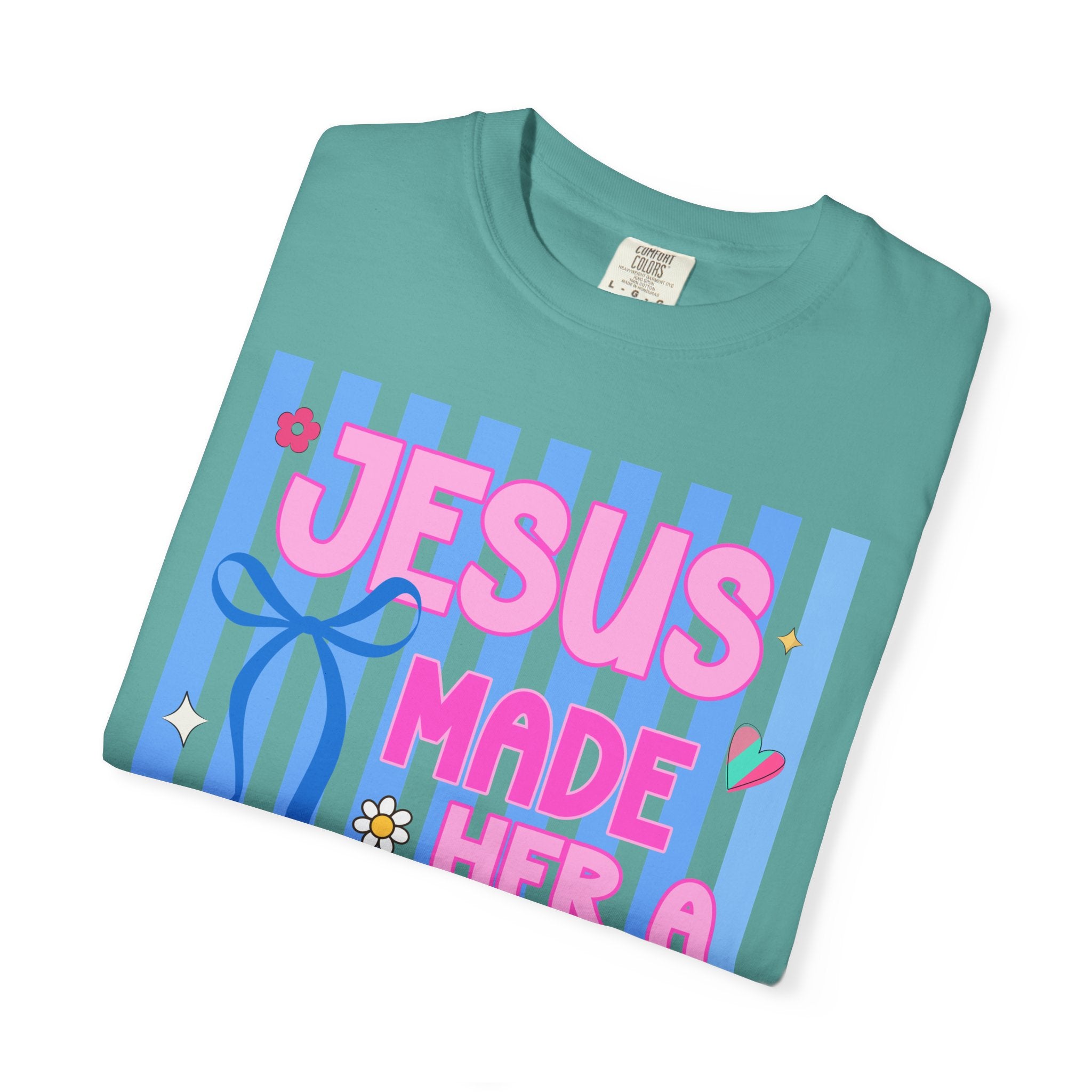Jesus Made Her a Mama T-Shirt Jesus Made Her A Mama Shirt, Christian Mom Shirt, Faith Based Mama Tee, Religious Mother Shirt, Christian Women Graphic Tee, Cool Moms Tee