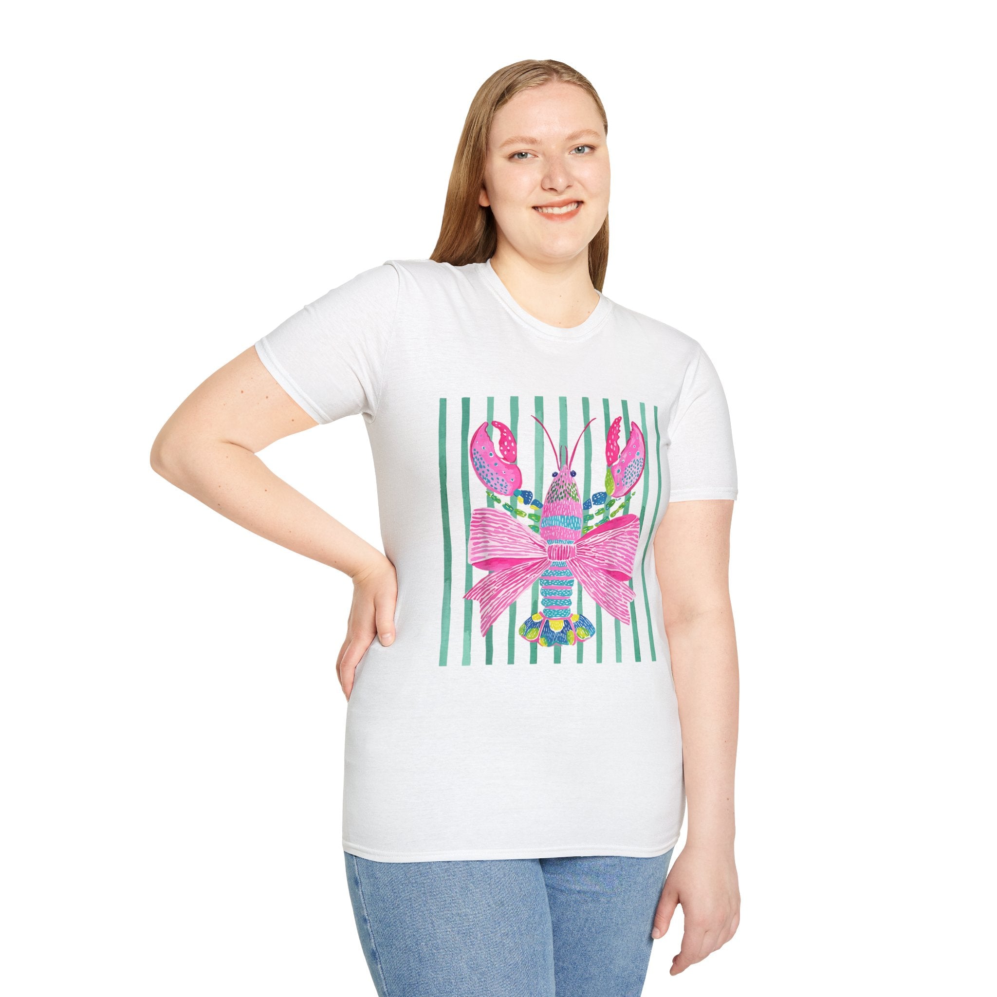 Easter Lobster Tee — Pink Floral Bow Beach Crab T-Shirt