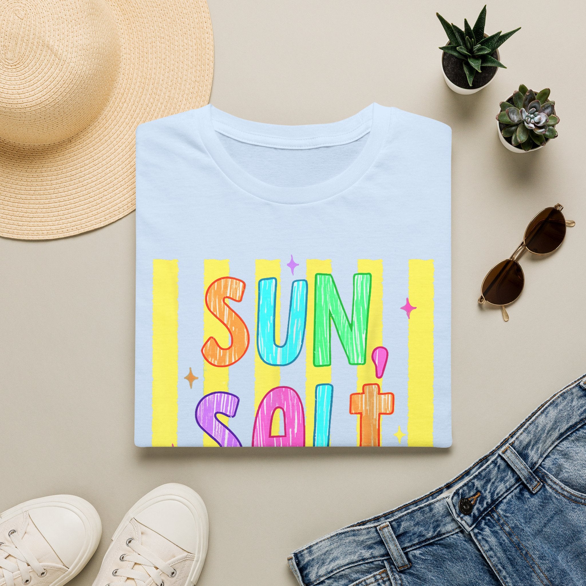 Sun, Salt & Sand T-Shirt — Vibrant Beach Vibes Tee