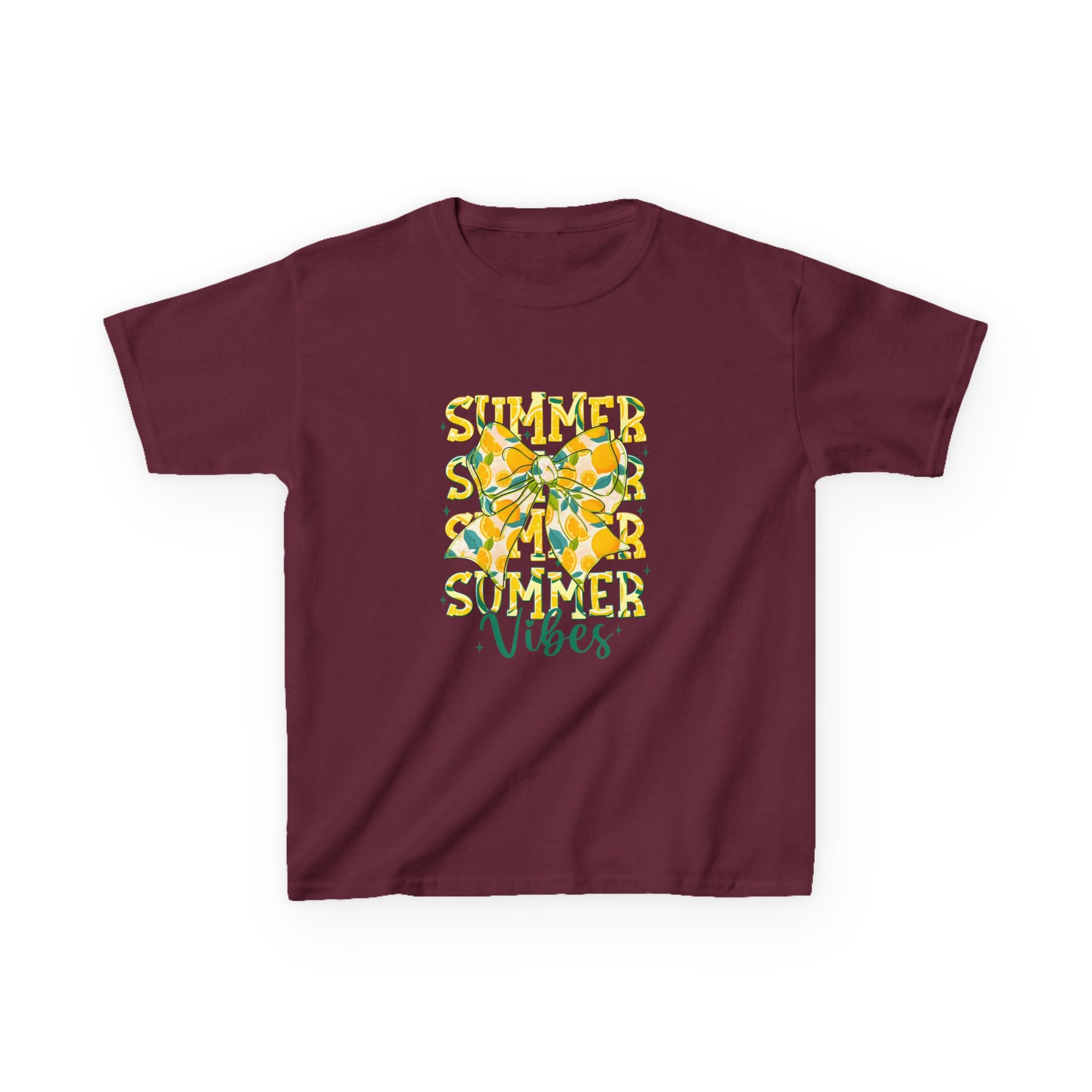 Kids Tee — "Summer Vibes" Lemon Floral Graphic