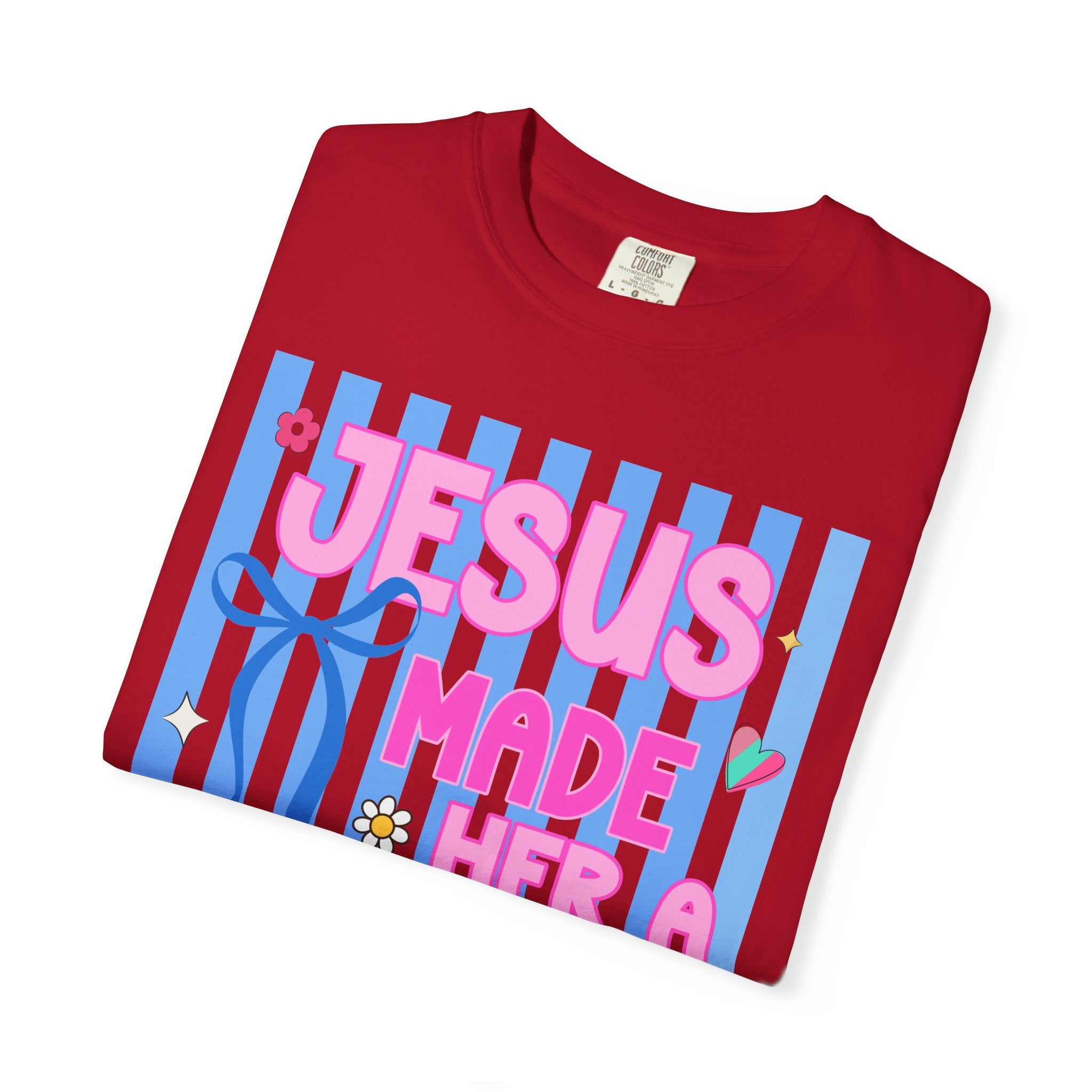 Jesus Made Her a Mama T-Shirt Jesus Made Her A Mama Shirt, Christian Mom Shirt, Faith Based Mama Tee, Religious Mother Shirt, Christian Women Graphic Tee, Cool Moms Tee