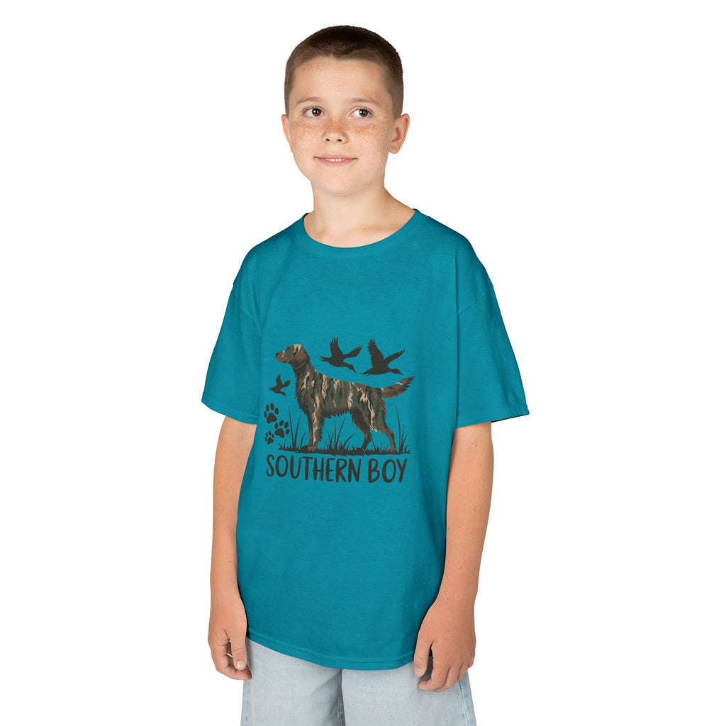 Kids 'Southern Boy' Camo Dog T-Shirt - Outdoor Hunting Puppy Tee