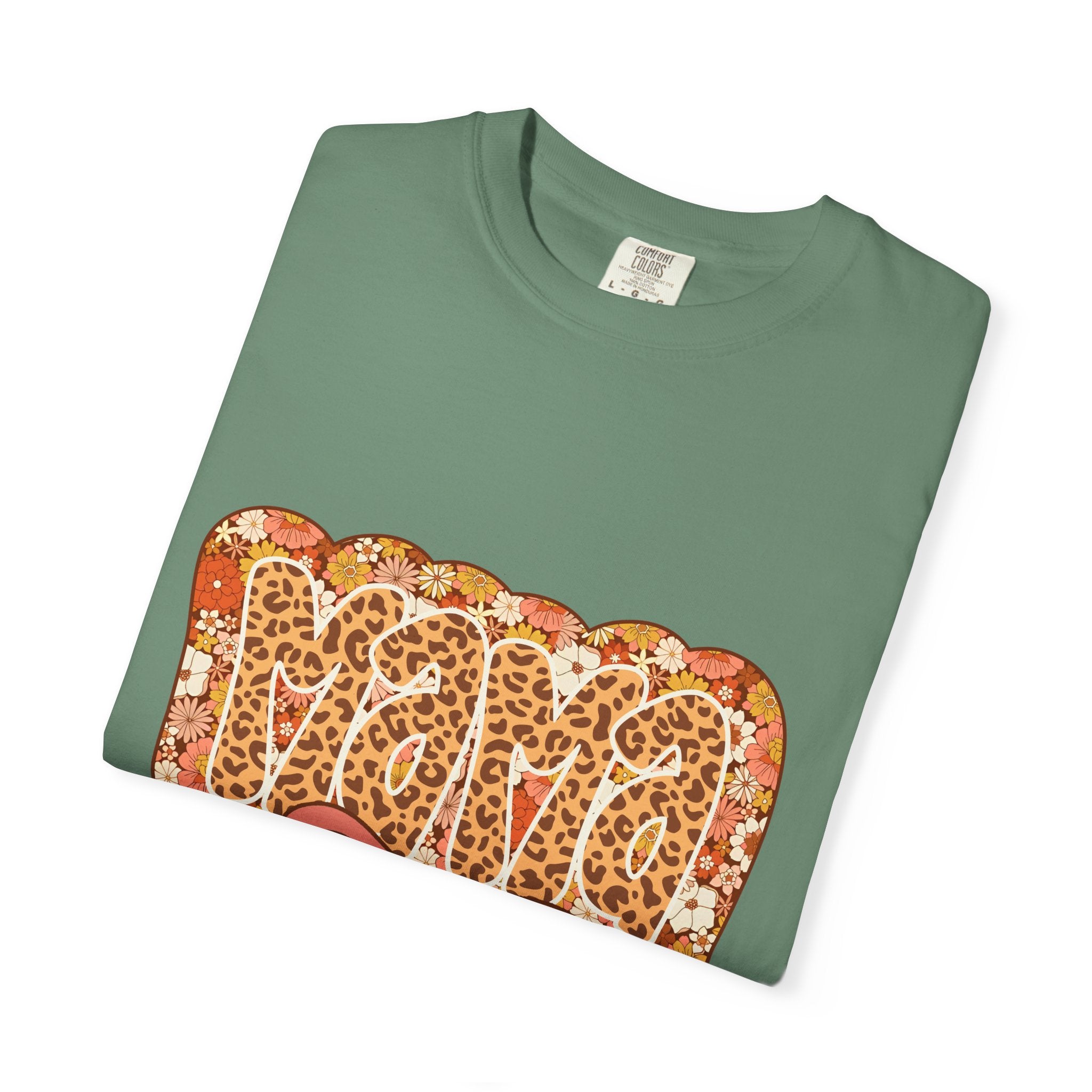 Mama Floral Bonnet T-Shirt Comfort Colors® Leopard Print Mama Shirt,Coquette Bow Mom T-shirt,Mother's Day Gift,Gift for New Mom