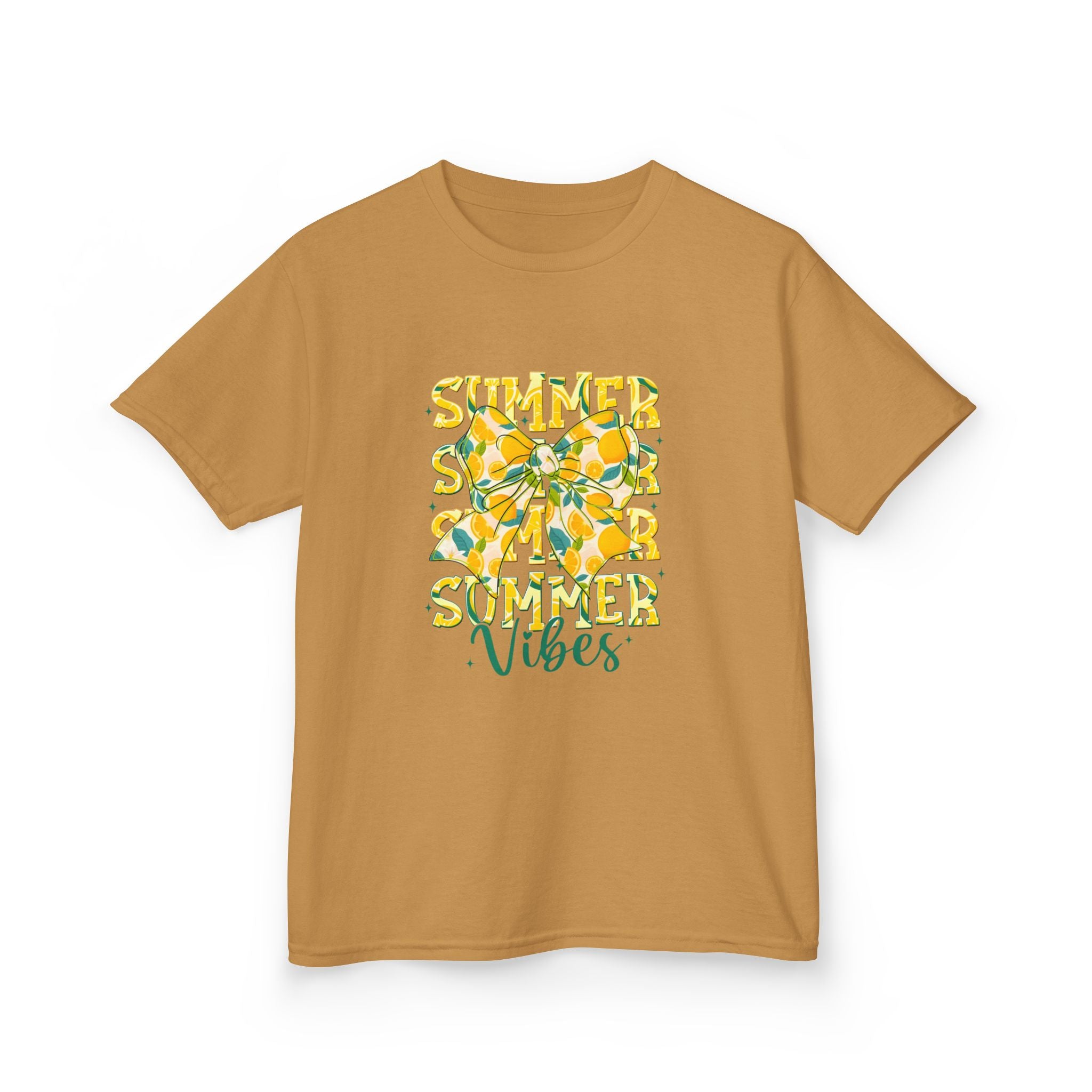 Kids Tee — "Summer Vibes" Lemon Floral Graphic