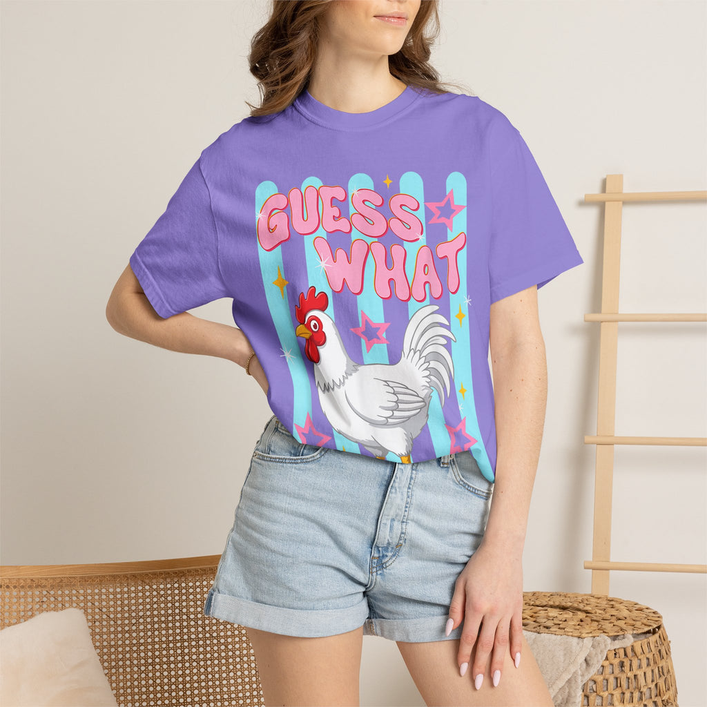 Guess What Rooster T-Shirt — Cute Retro Chicken Graphic Tee