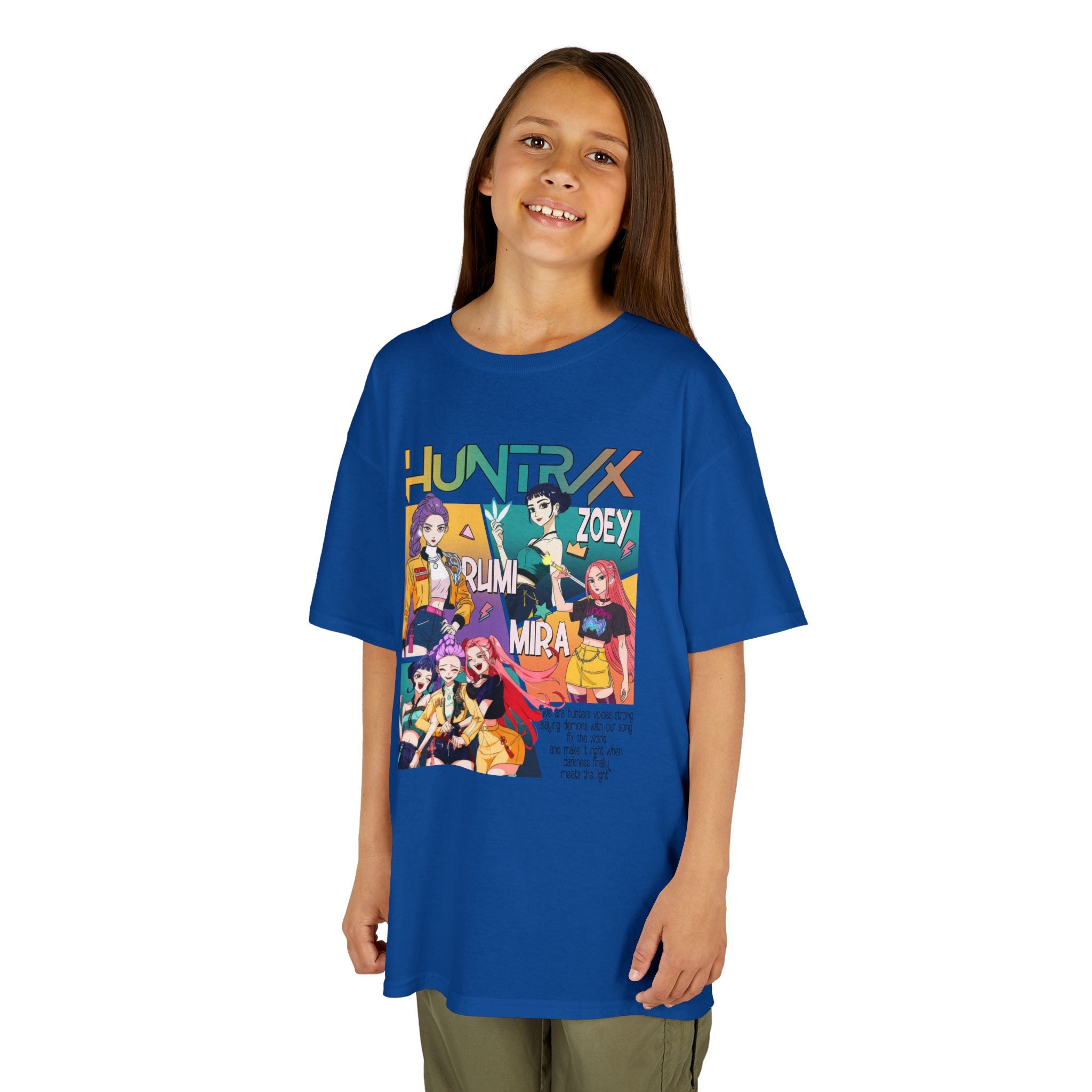 Kids Tee — Colorful Anime Character Collage (HunterX Style)