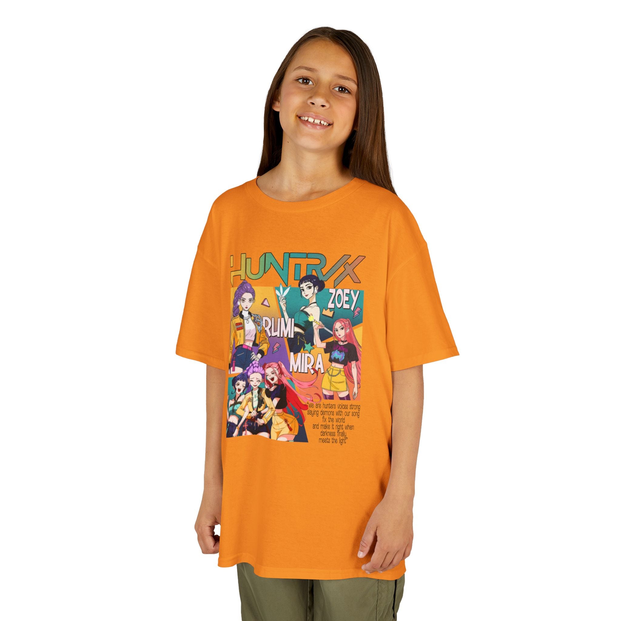 Kids Tee — Colorful Anime Character Collage (HunterX Style)