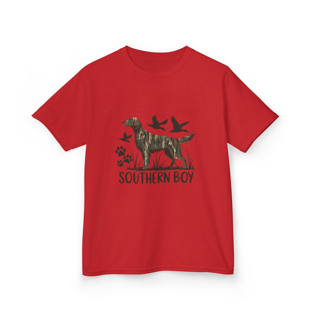 Kids 'Southern Boy' Camo Dog T-Shirt - Outdoor Hunting Puppy Tee
