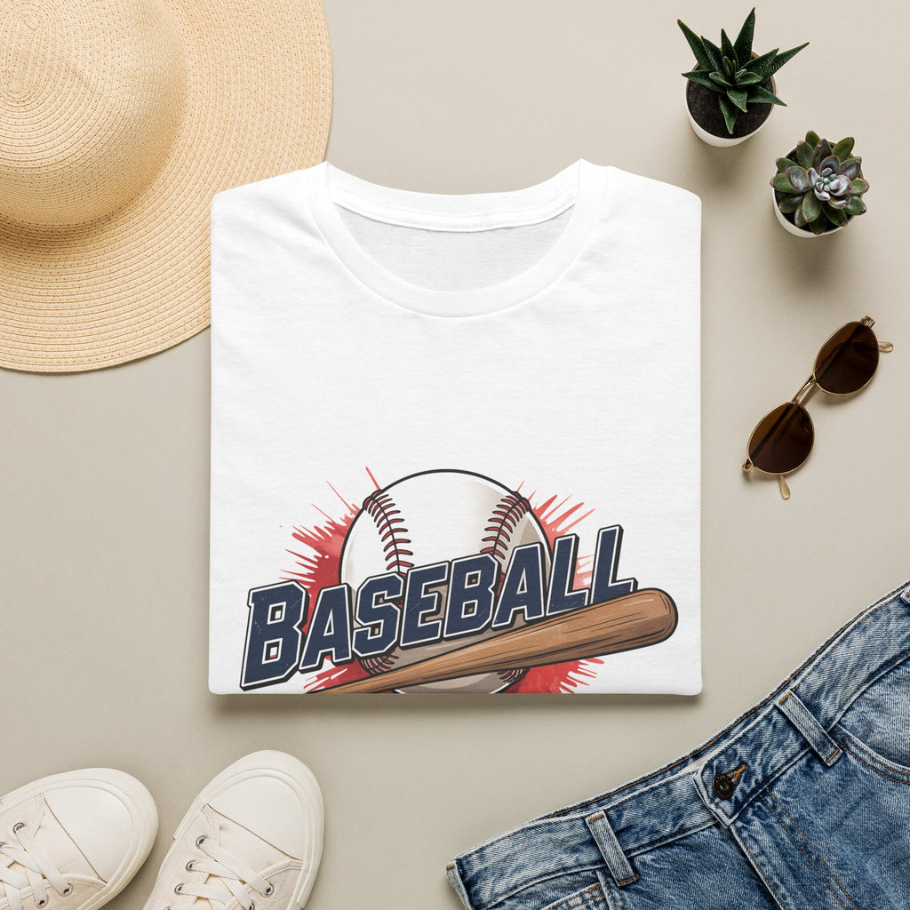 Baseball Dad T-Shirt — Vintage Baseball Ball & Bat Graphic