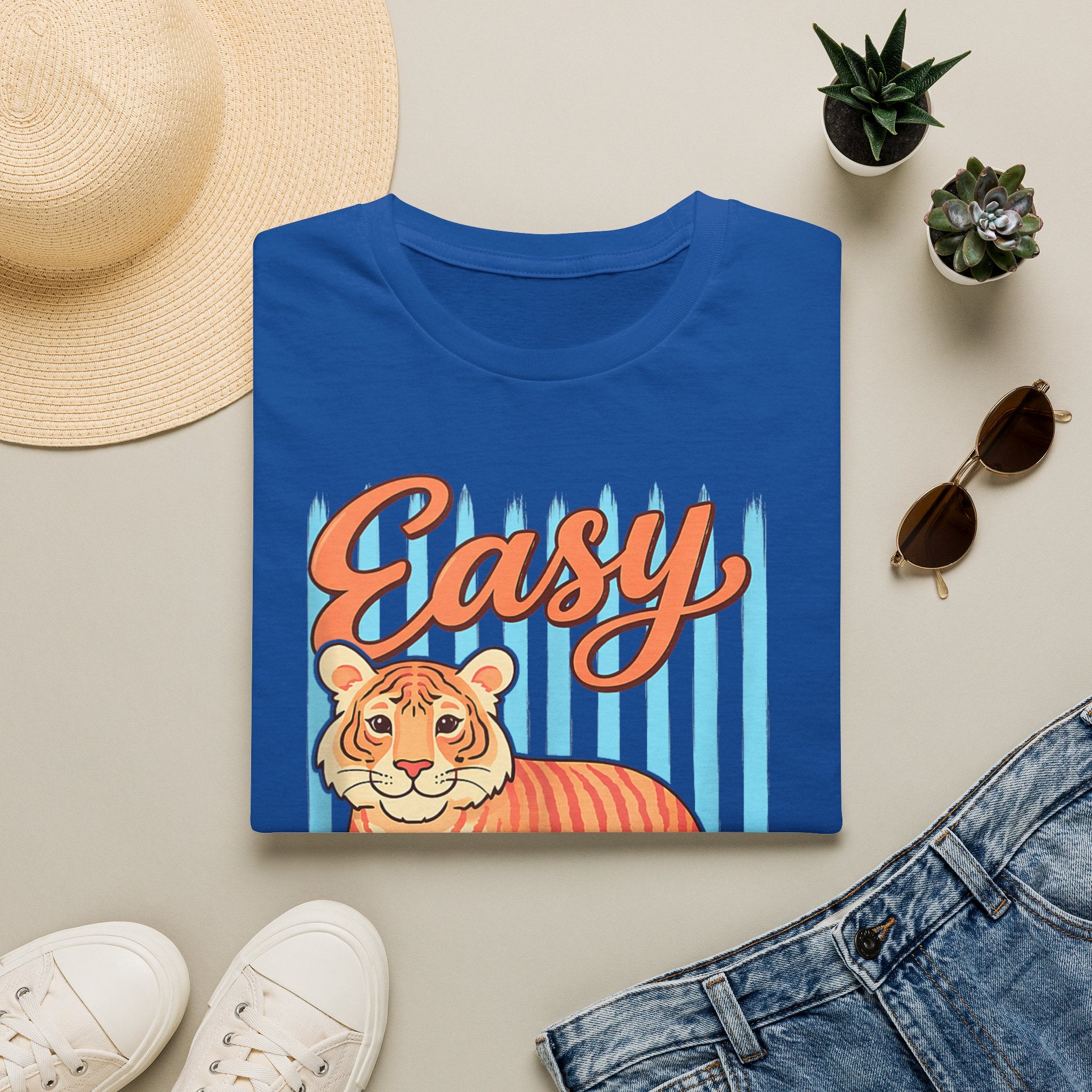 Easy Tiger T-Shirt — Retro Stripe Graphic Tee