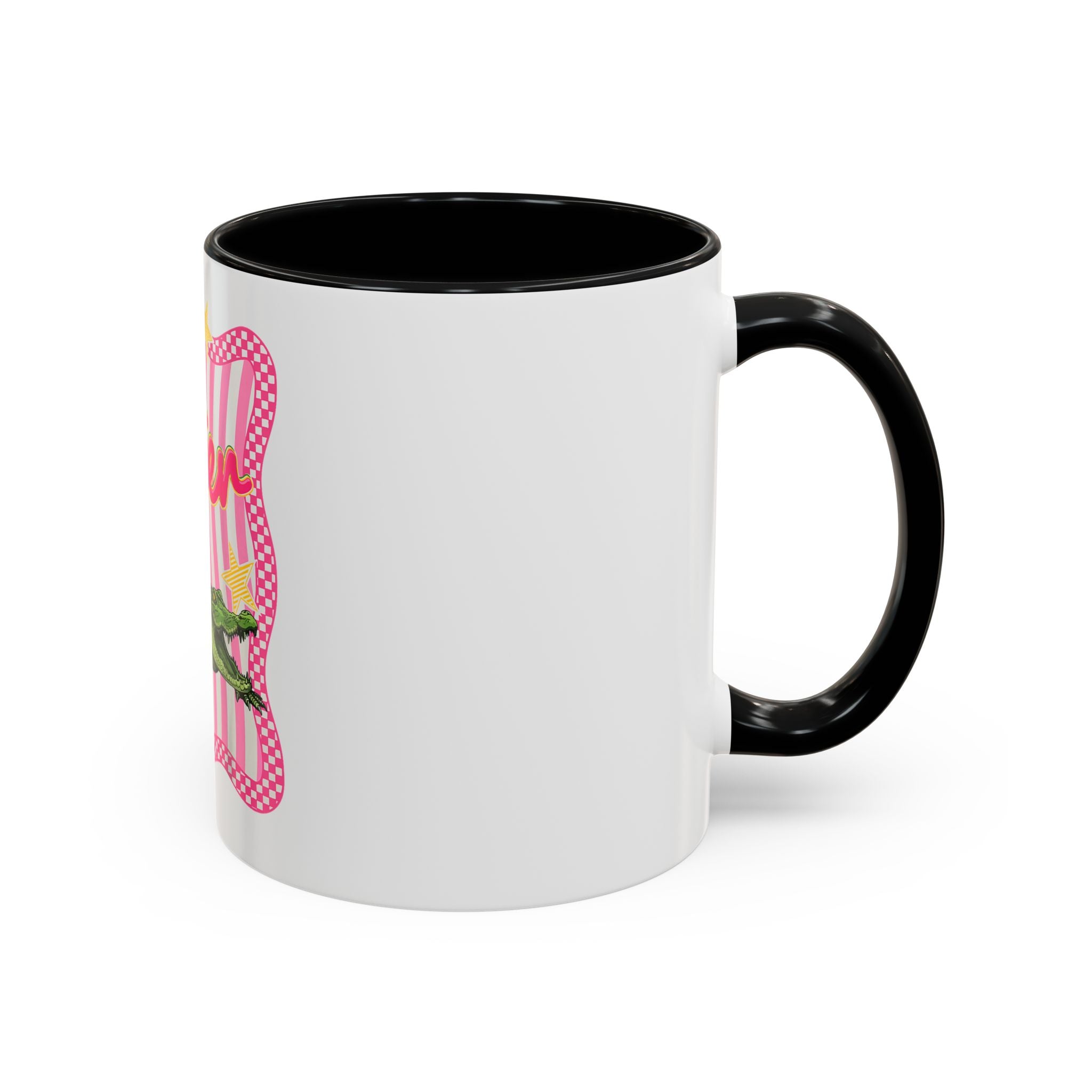 Coffee Mug - 'Later' Retro Pink Gator Accent Mug (11/15oz)
