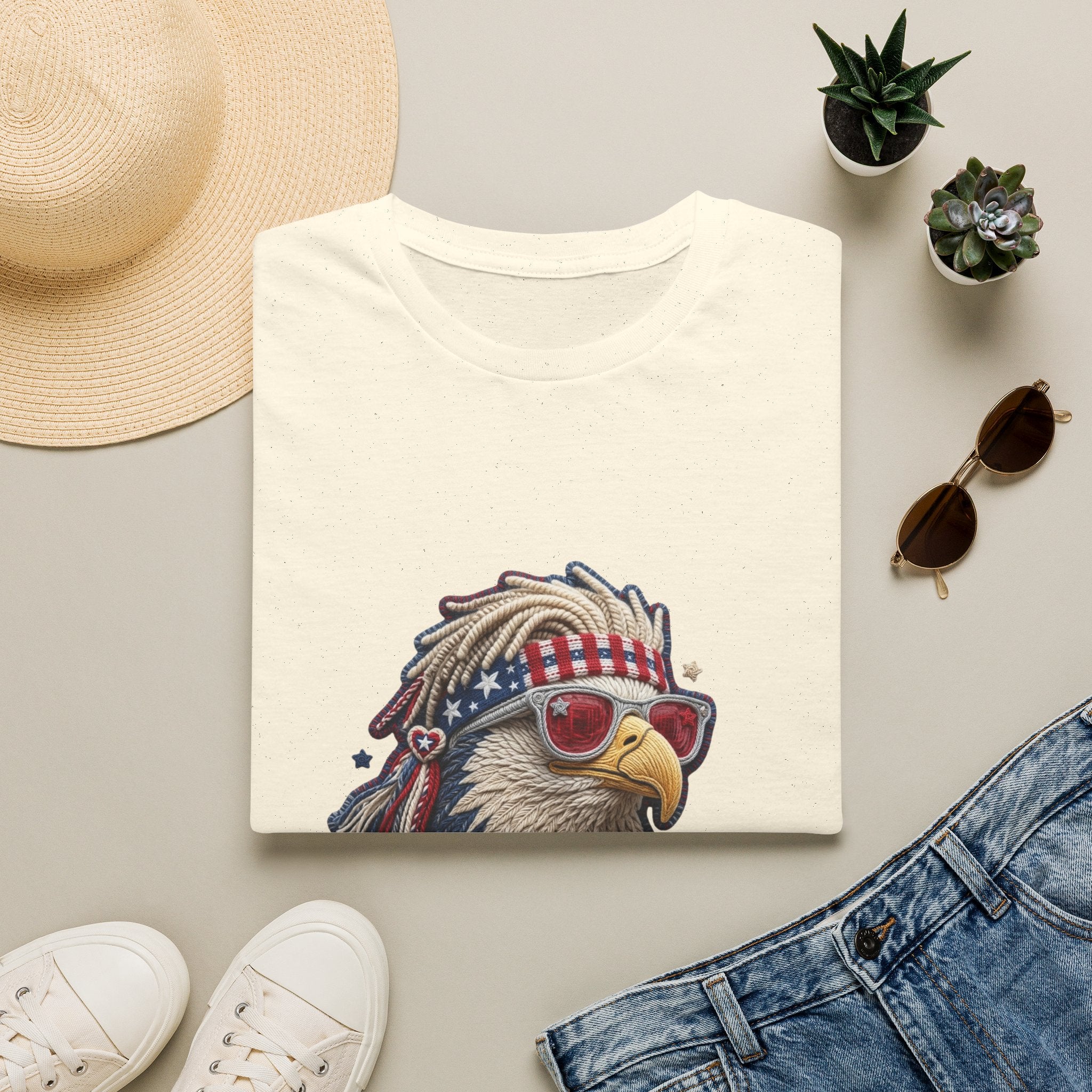Eagle 'Merica T-Shirt — Patriotic Bald Eagle Sunglasses Tee