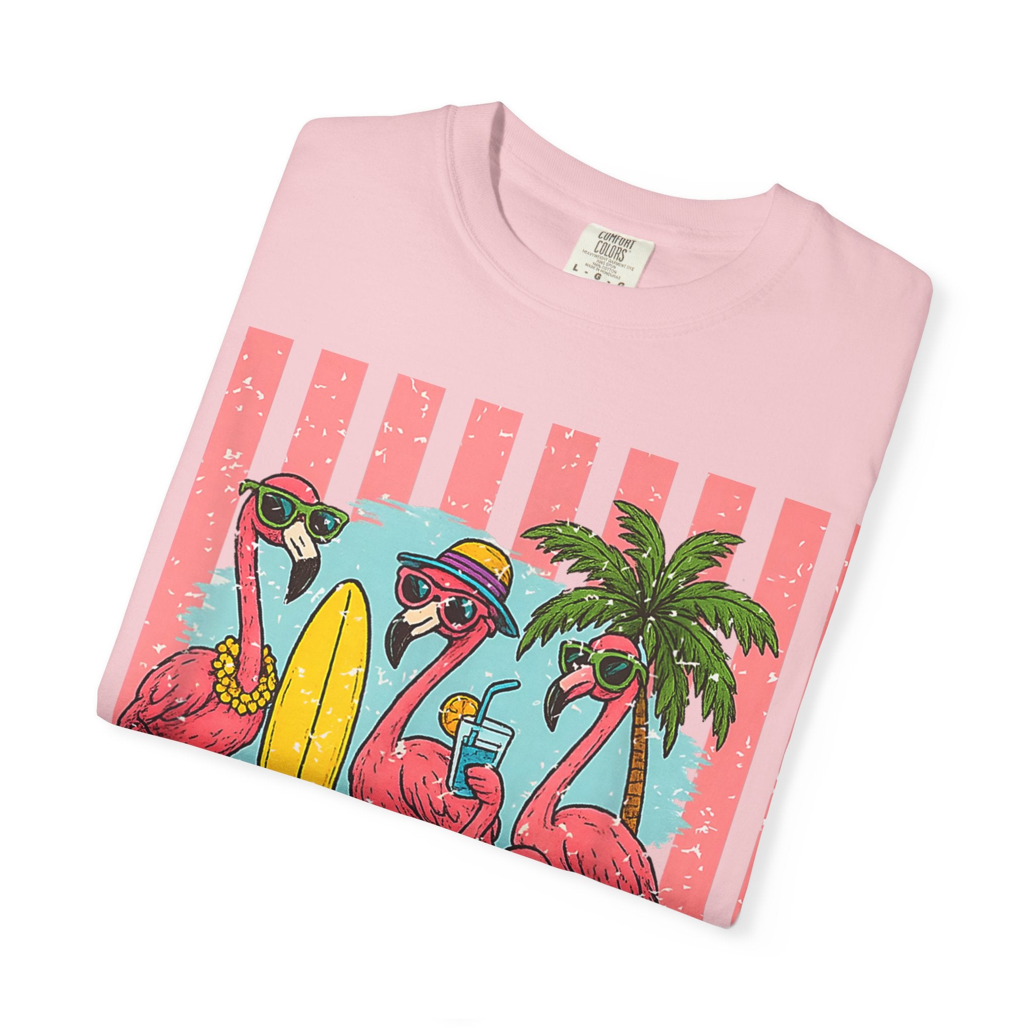Hello Summer Flamingo Beach T-Shirt