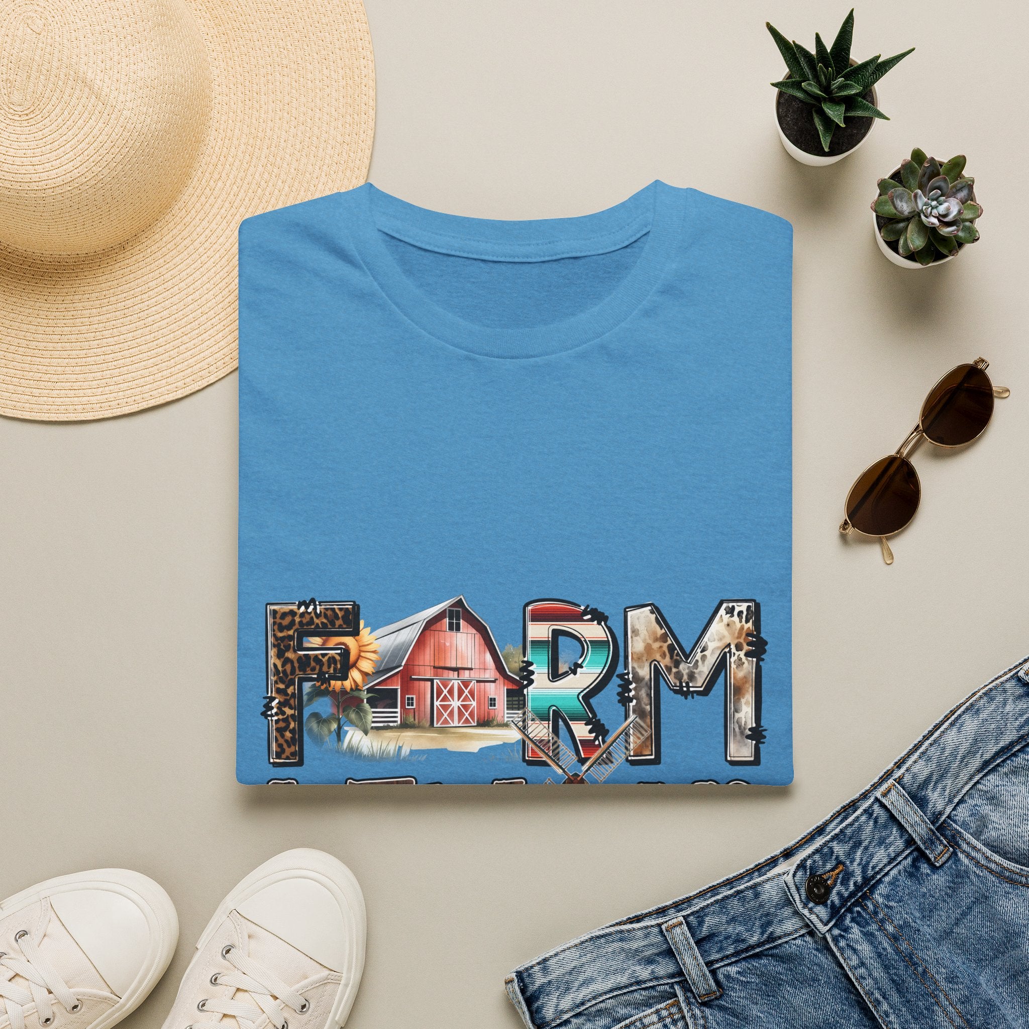 Farm Livin' Graphic T-Shirt — Rustic Barn Country Life Tee