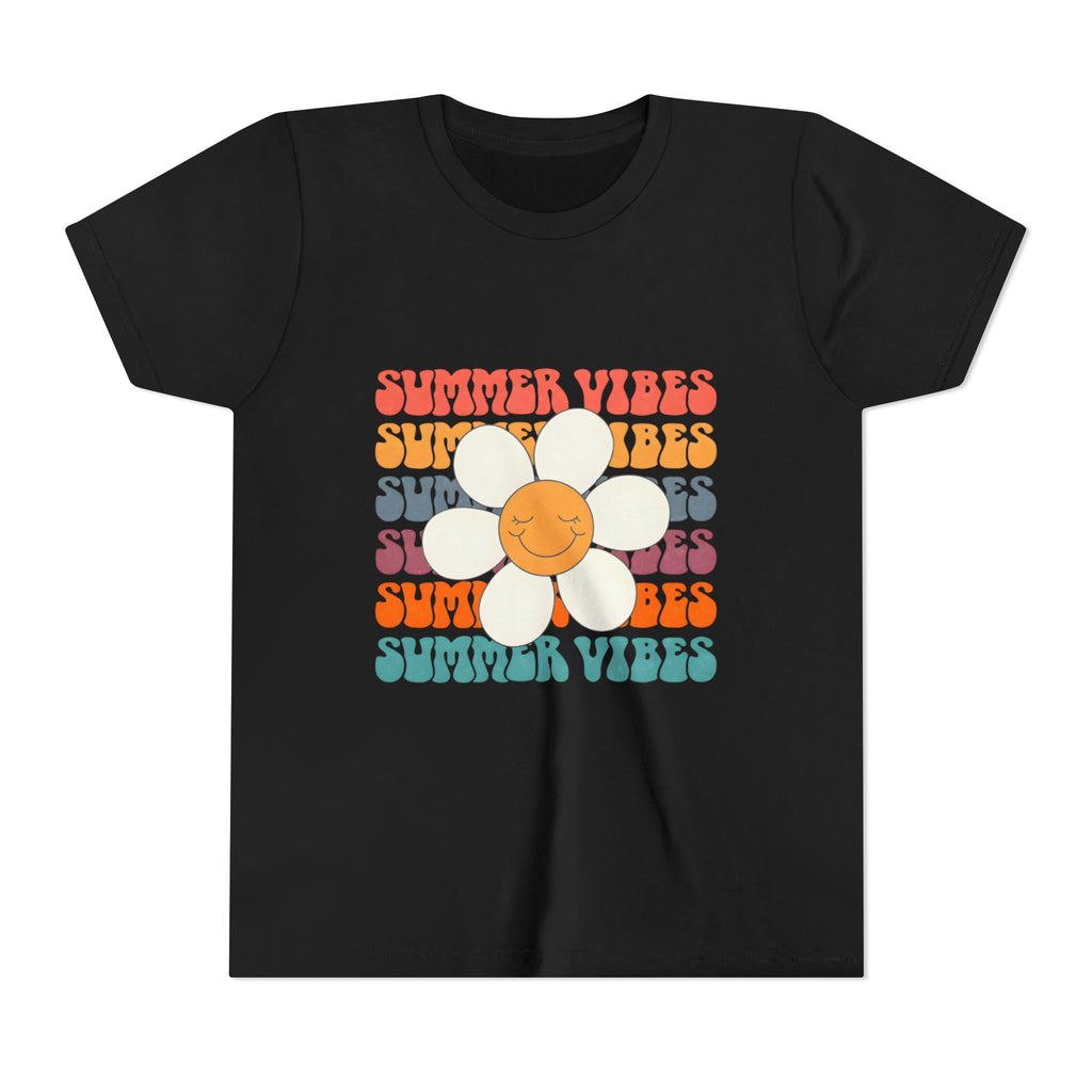 Youth Tee - "Summer Vibes" Retro Daisy Graphic