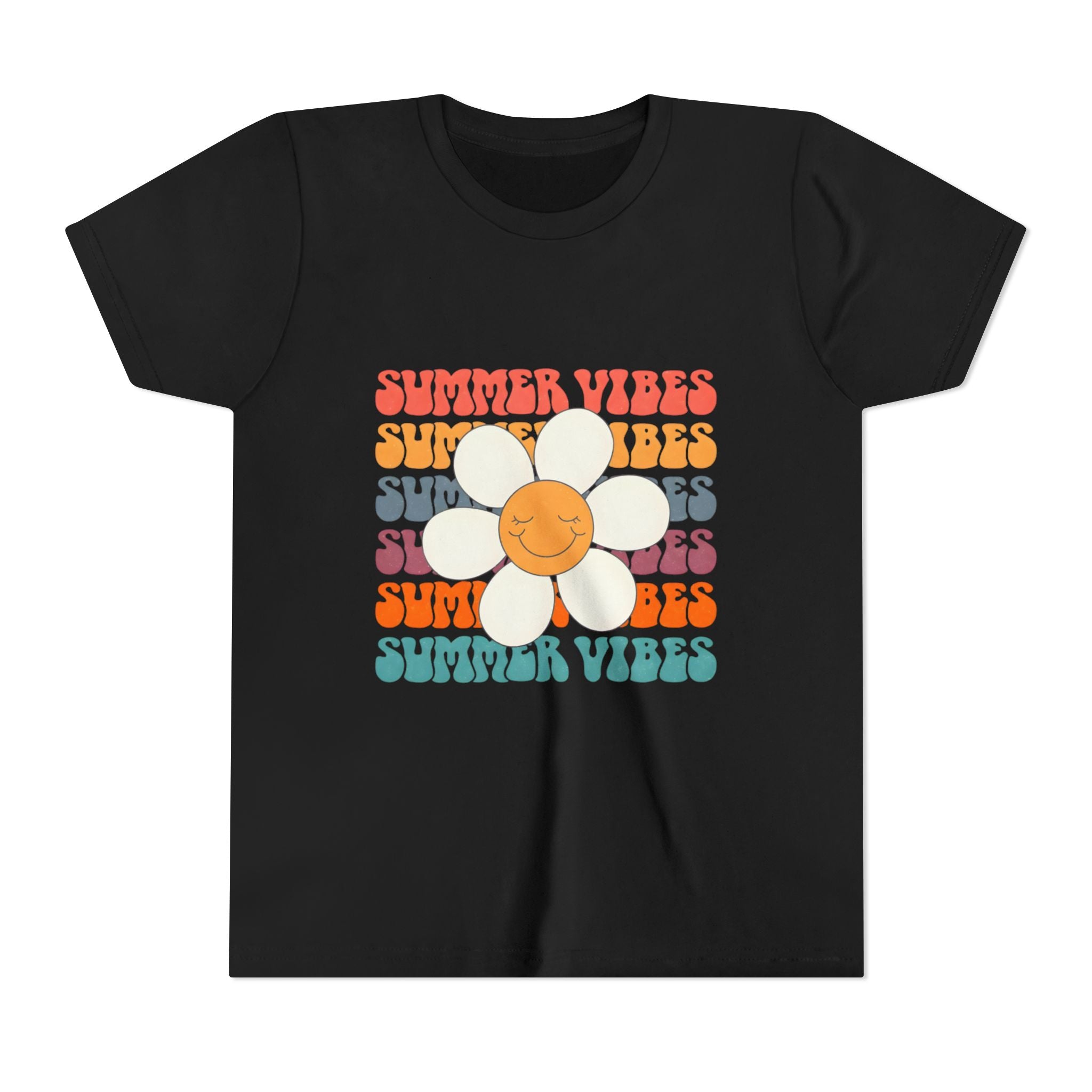 Youth Tee - "Summer Vibes" Retro Daisy Graphic