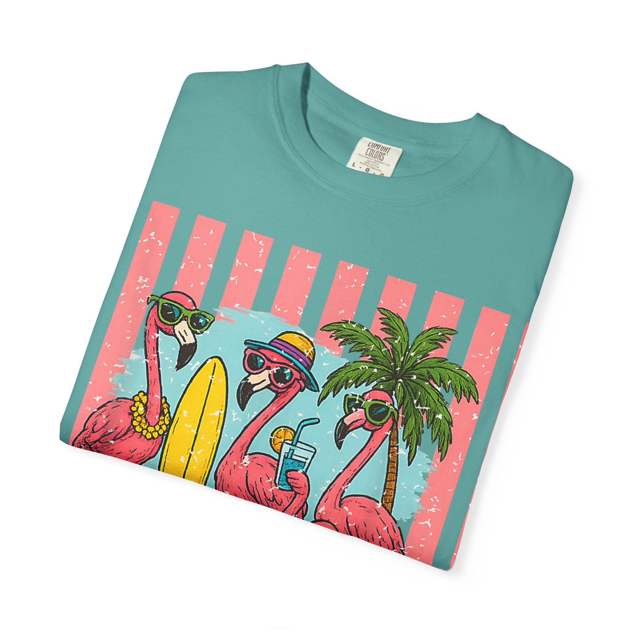 Hello Summer Flamingo Beach T-Shirt