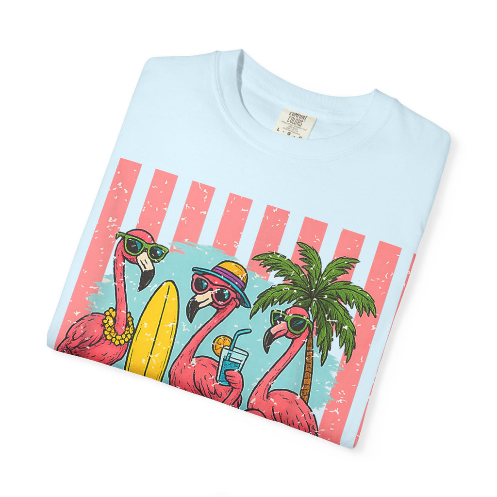 Hello Summer Flamingo Beach T-Shirt