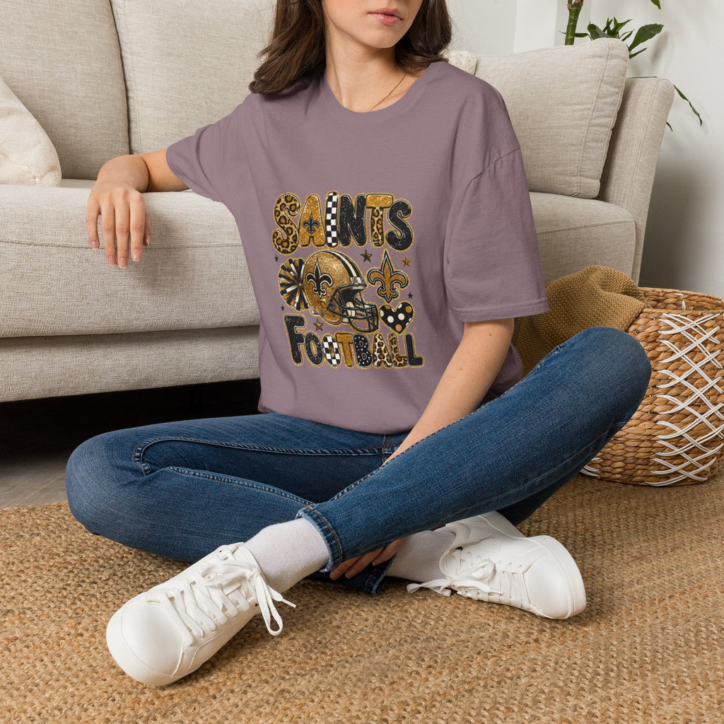 Saints Football T-Shirt — Fleur-de-Lis Game Day Tee