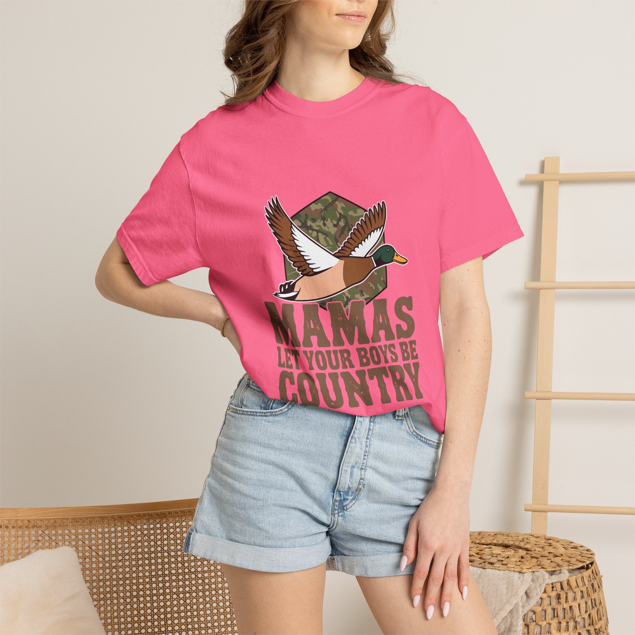T-Shirt — “Mamas Let Your Boys Be Country” Duck Hunting Graphic Tee