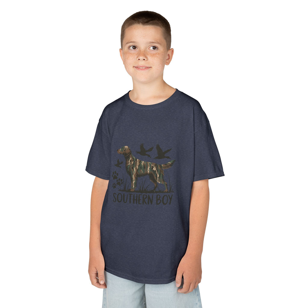 Kids 'Southern Boy' Camo Dog T-Shirt - Outdoor Hunting Puppy Tee