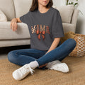 Mama Leopard Bow T-Shirt — Floral Leopard Print "MAMA" Graphic Tee for Moms