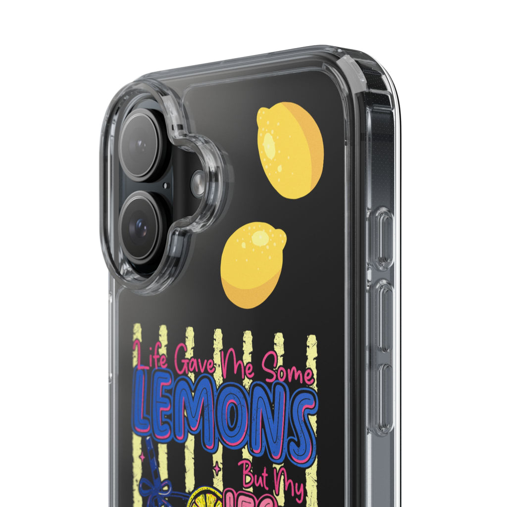 Clear Phone Case — “Life Gave Me Some Lemons But My Jesus Made Me Lemonade” Inspirational Lemon Design