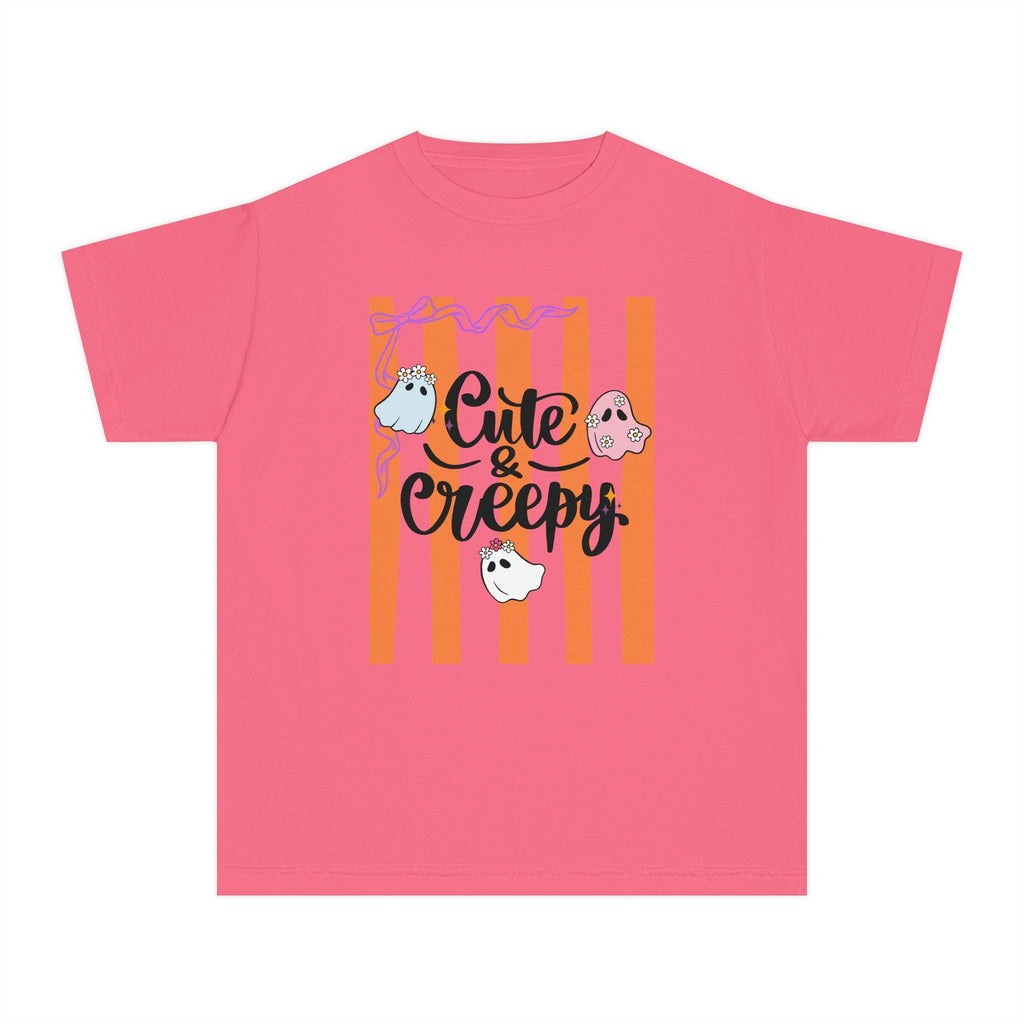 Cute & Creepy Ghosts Youth Tee — Kids Halloween Graphic Shirt