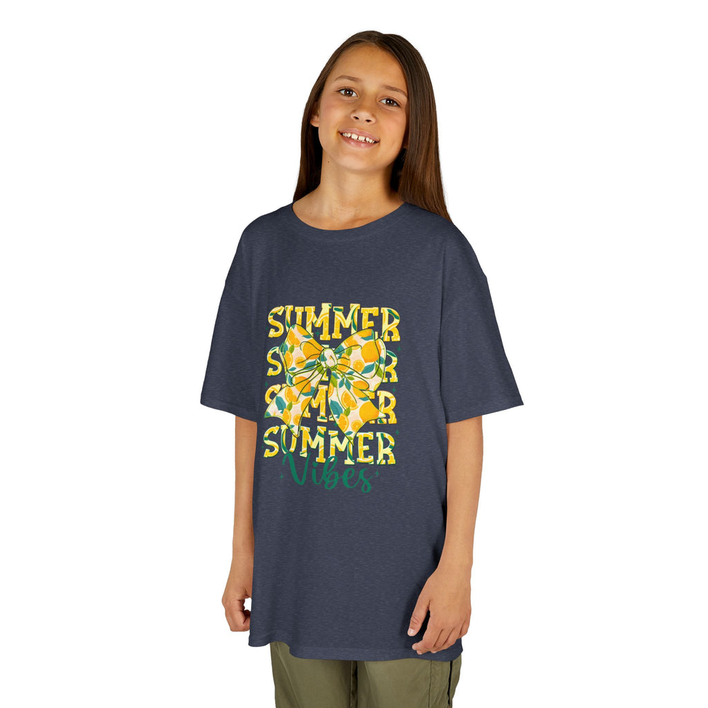 Kids Tee — "Summer Vibes" Lemon Floral Graphic