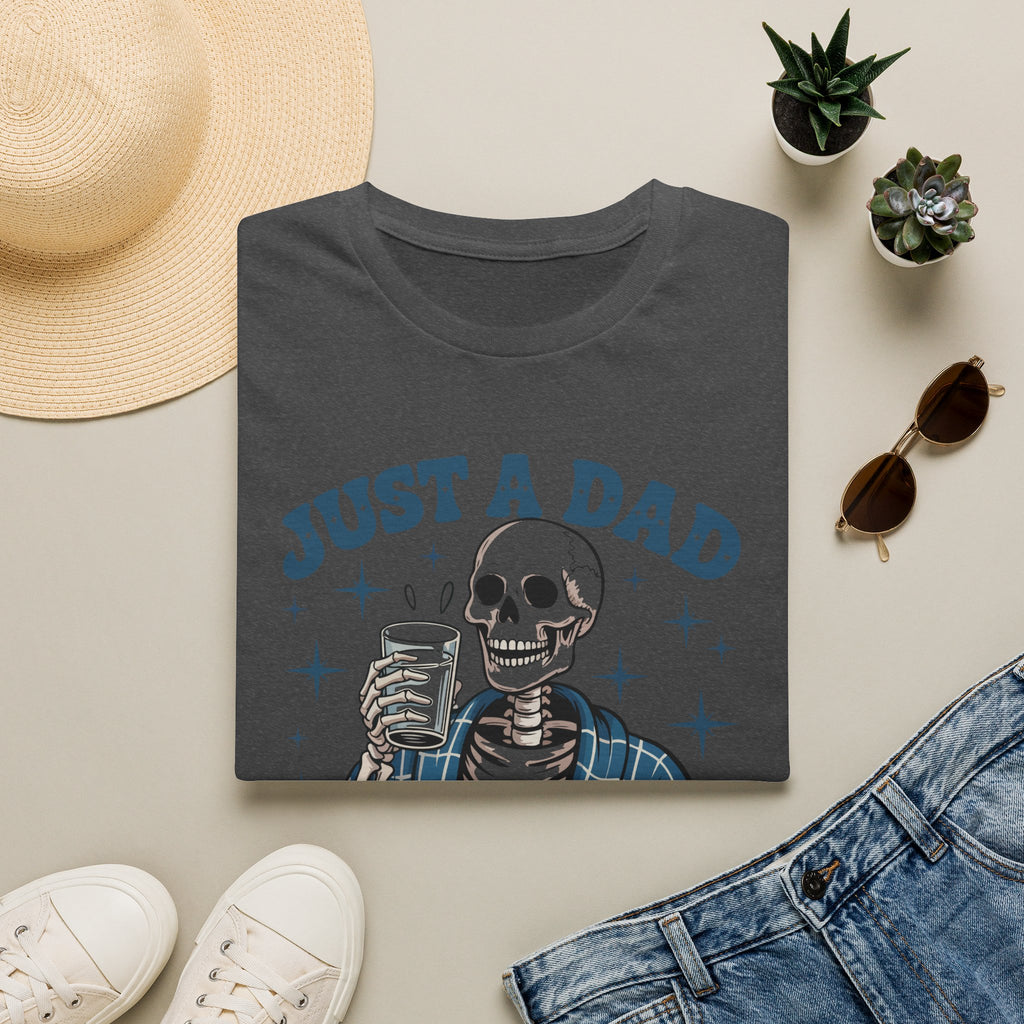 Just a Dad T-Shirt — 'Just a Dad Who Always Came Back With the Milk' Skeleton Vintage Tee