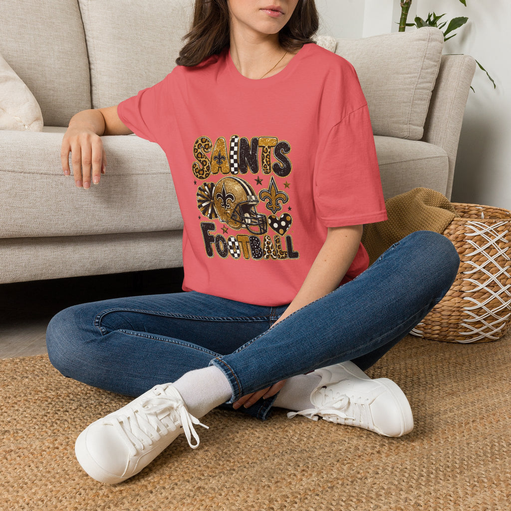 Saints Football T-Shirt — Fleur-de-Lis Game Day Tee