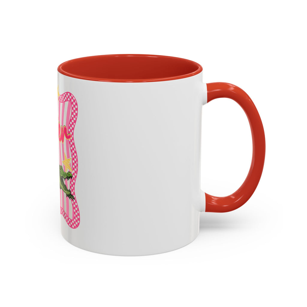 Coffee Mug - 'Later' Retro Pink Gator Accent Mug (11/15oz)