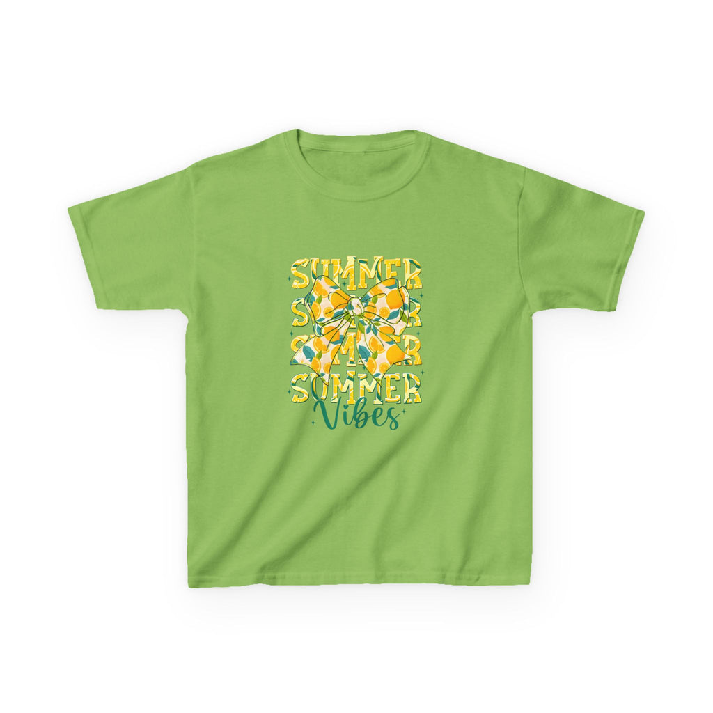 Kids Tee — "Summer Vibes" Lemon Floral Graphic