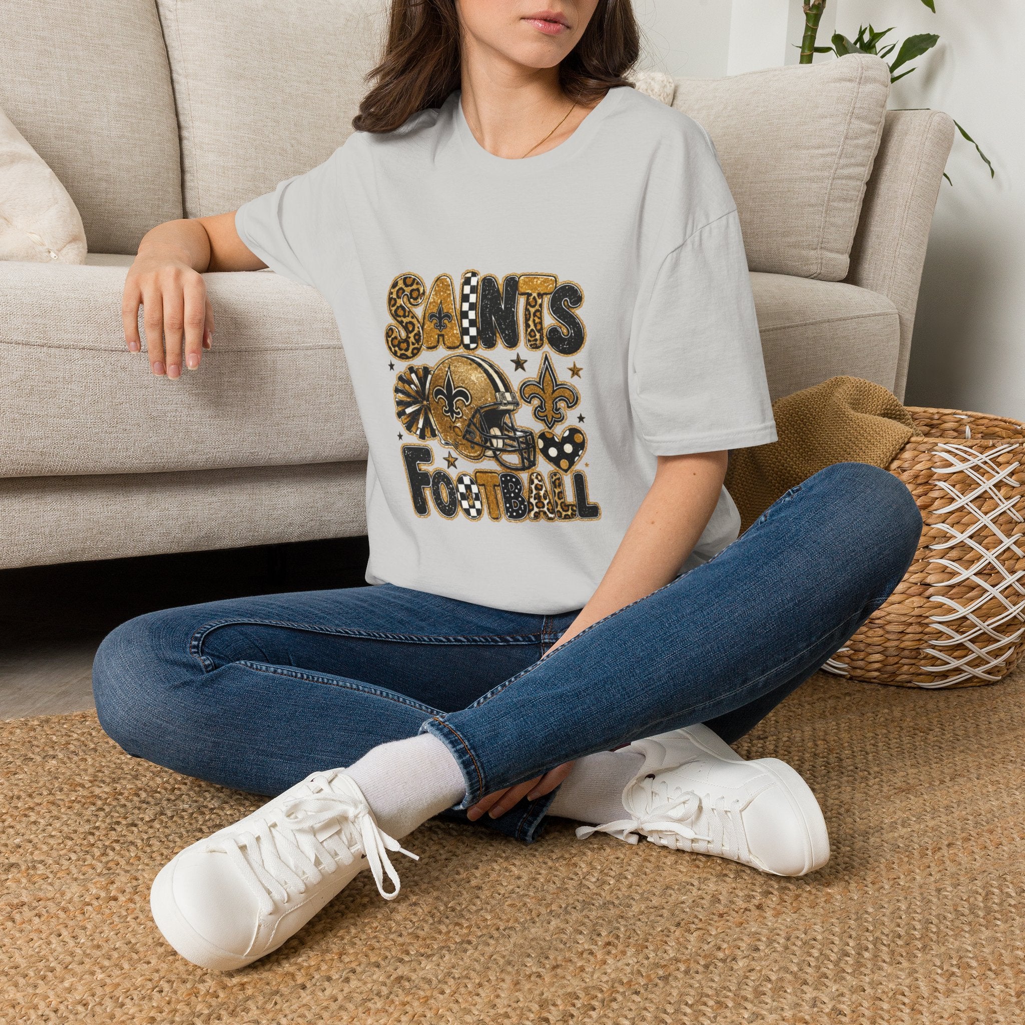 Saints Football T-Shirt — Fleur-de-Lis Game Day Tee