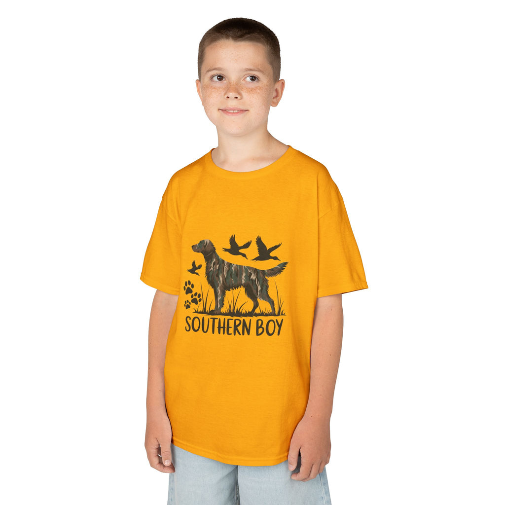 Kids 'Southern Boy' Camo Dog T-Shirt - Outdoor Hunting Puppy Tee