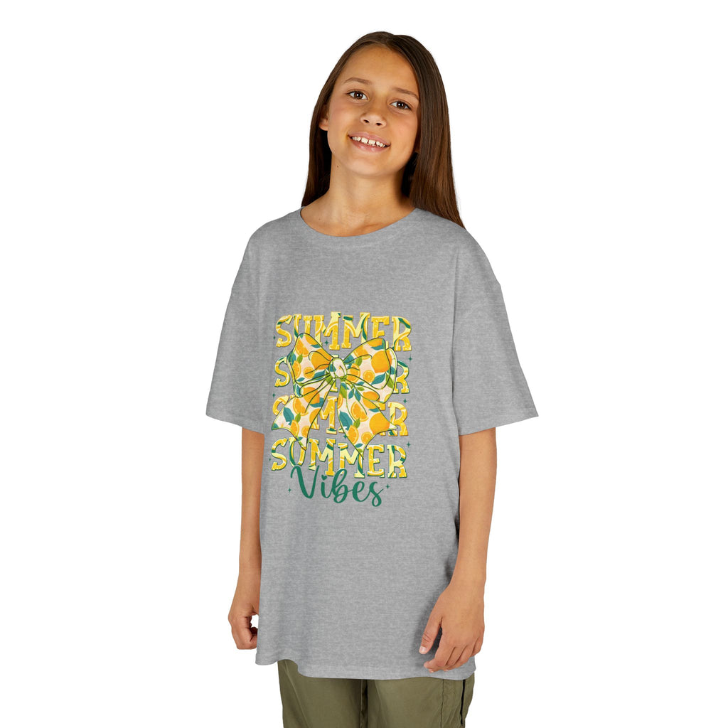 Kids Tee — "Summer Vibes" Lemon Floral Graphic