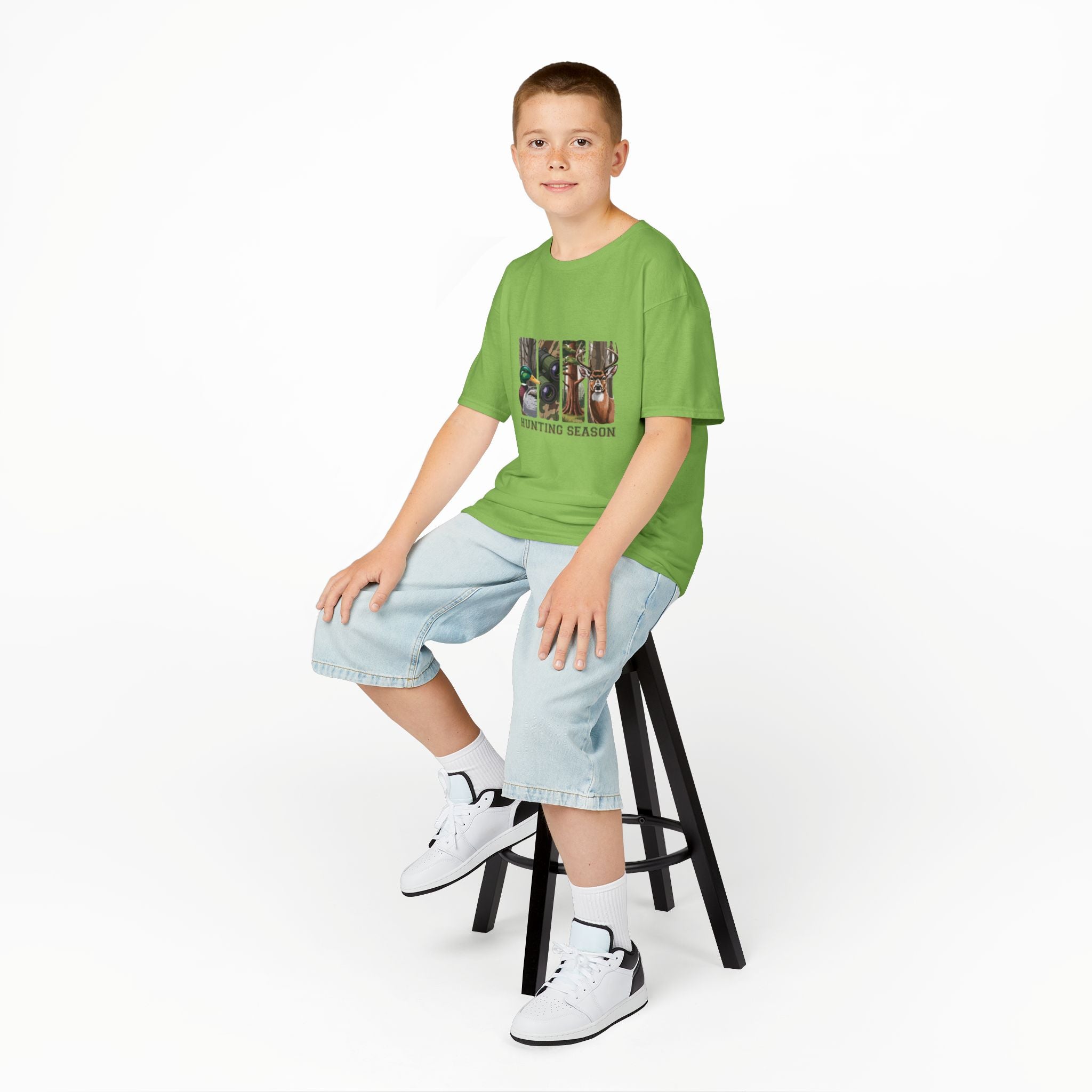Kids Tee — 'Hunting Season' Duck & Deer Woodland Graphic