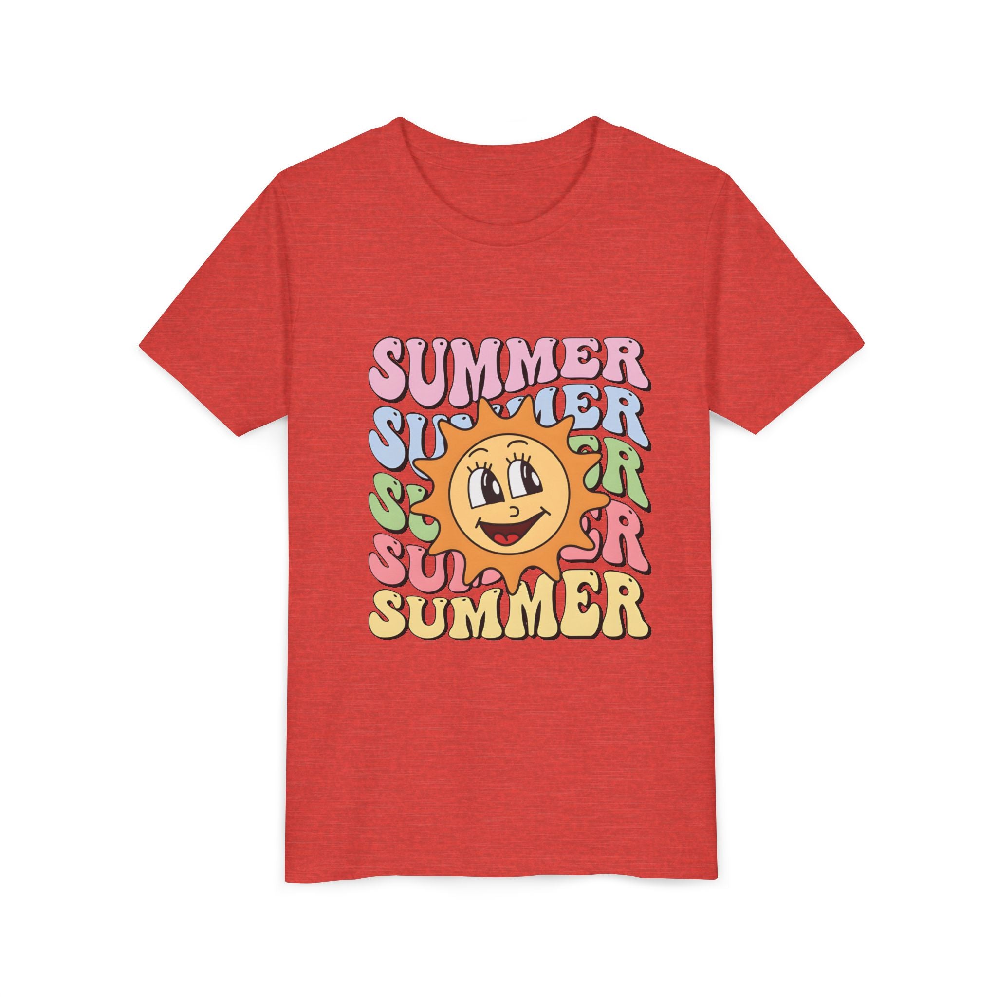 Youth Tee – Retro Happy Sun “Summer” Graphic Kids T-Shirt