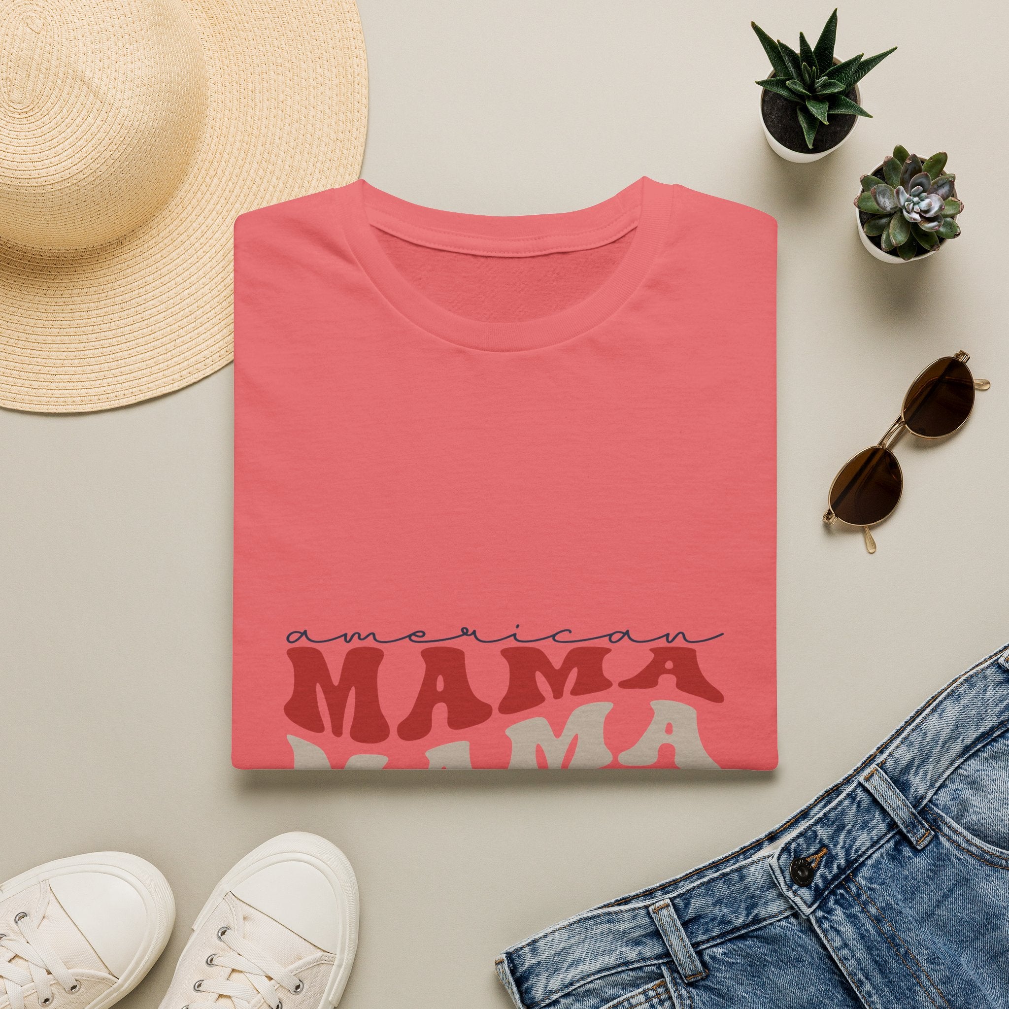 Mama Retro Tee — "American Mama" Graphic T-Shirt