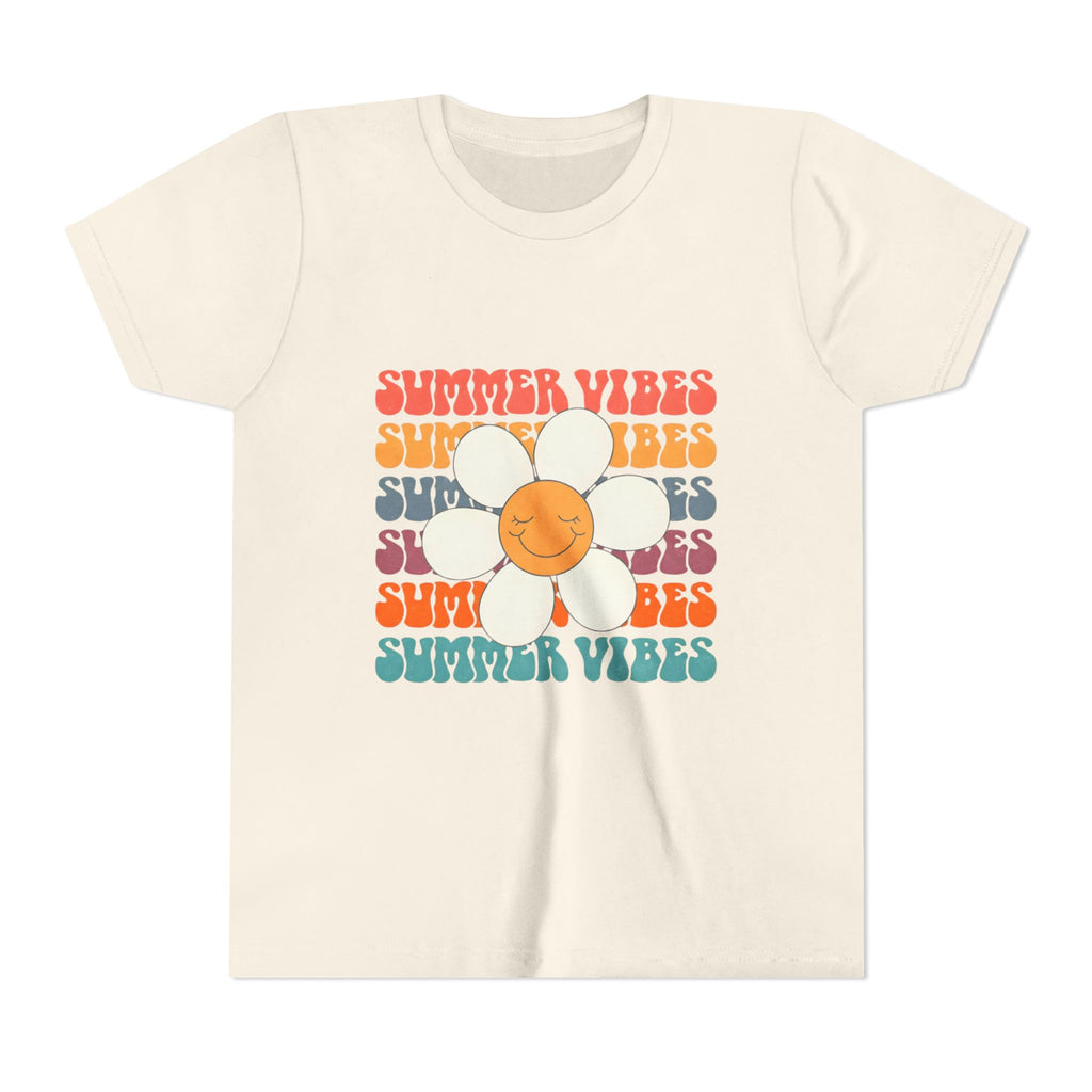 Youth Tee - "Summer Vibes" Retro Daisy Graphic