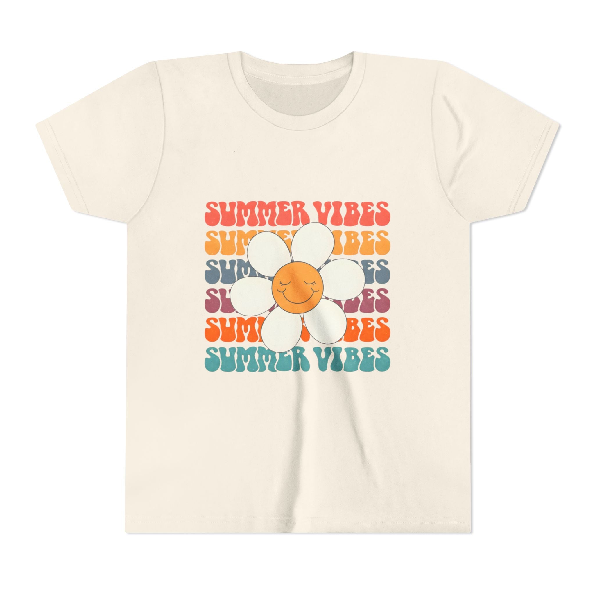 Youth Tee - "Summer Vibes" Retro Daisy Graphic