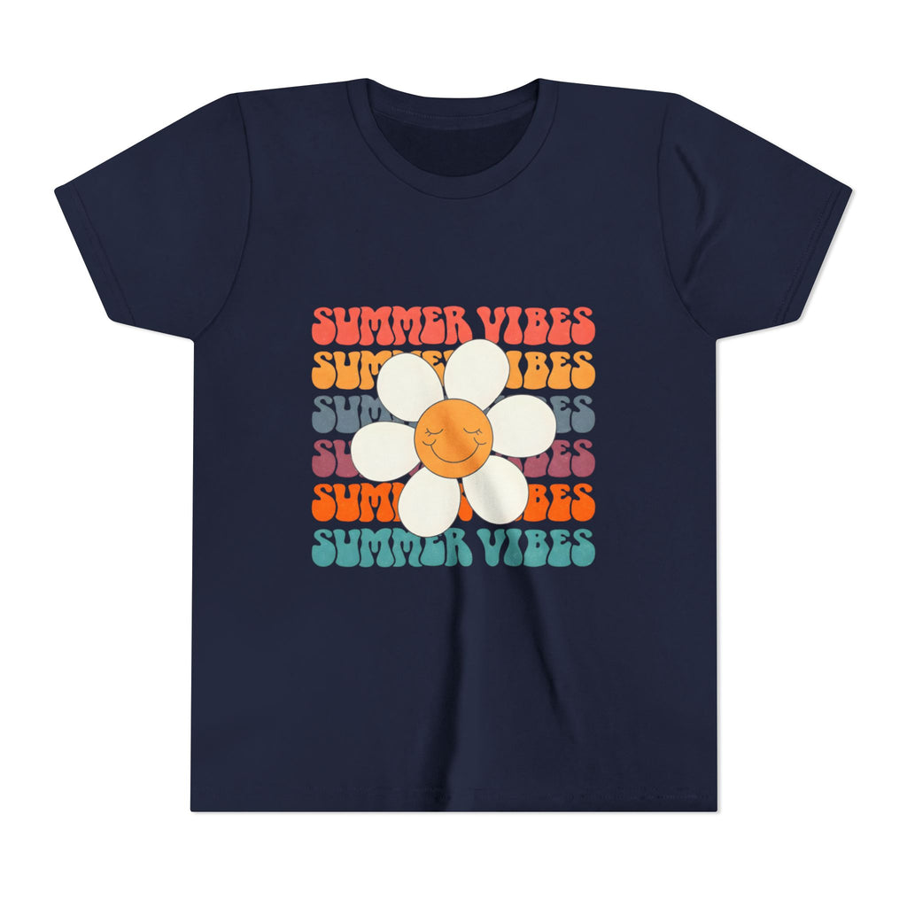 Youth Tee - "Summer Vibes" Retro Daisy Graphic