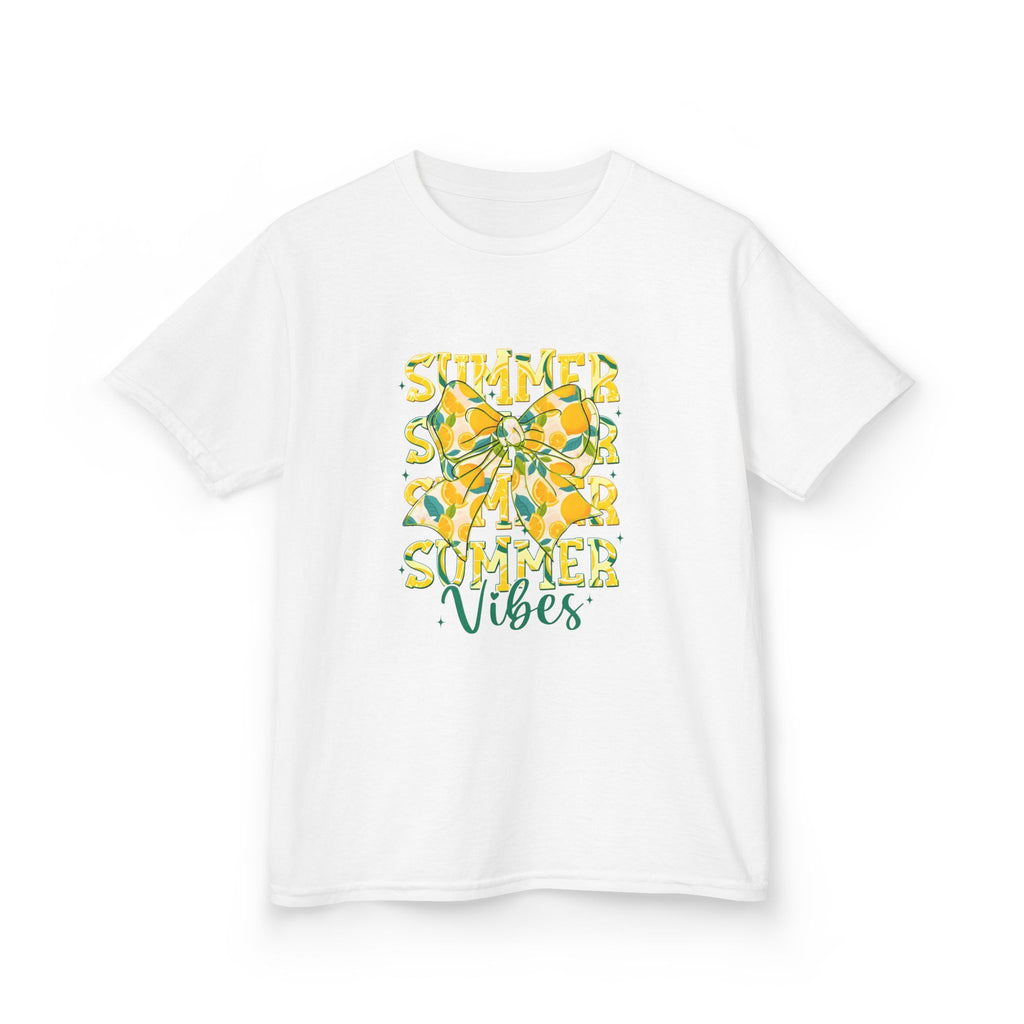 Kids Tee — "Summer Vibes" Lemon Floral Graphic