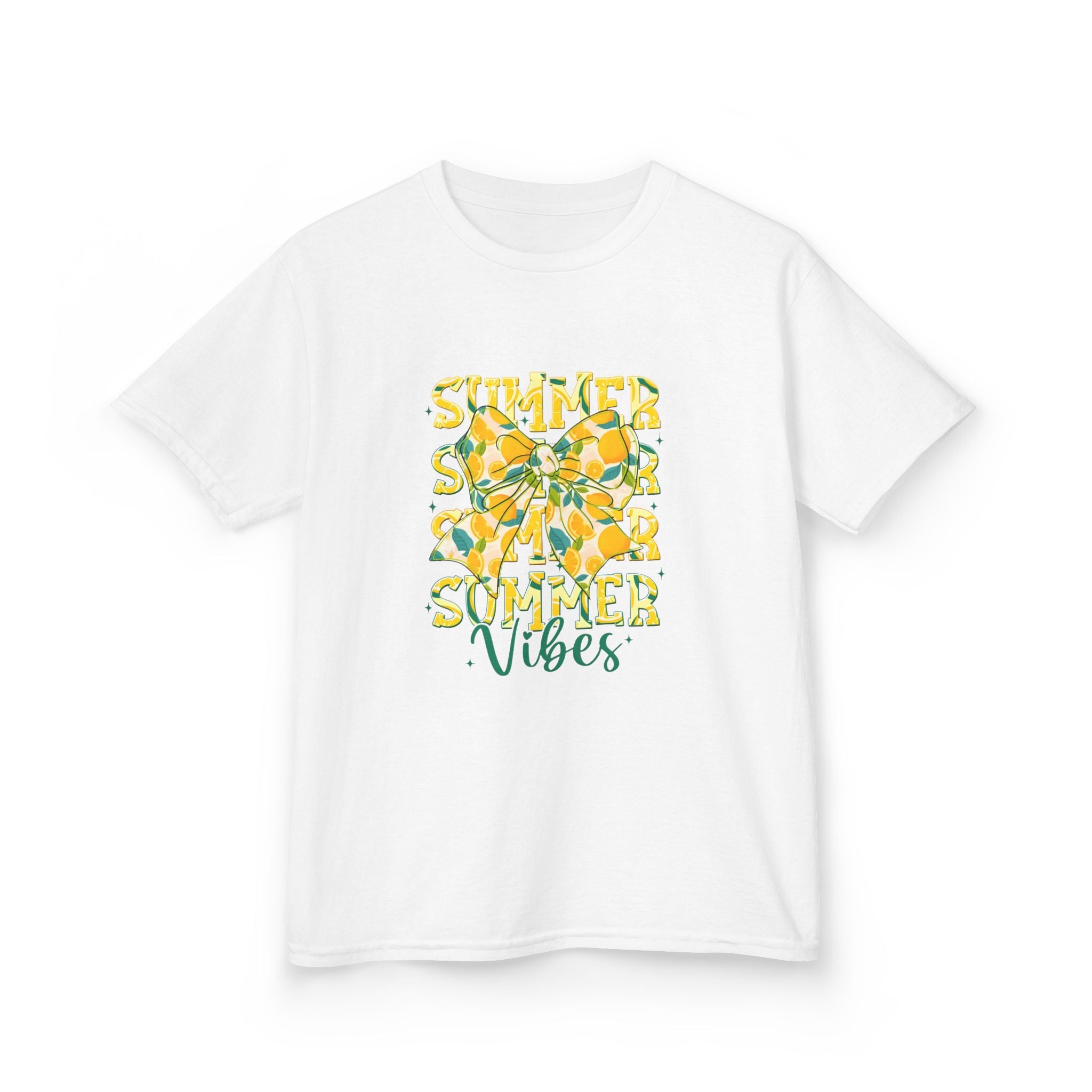 Kids Tee — "Summer Vibes" Lemon Floral Graphic