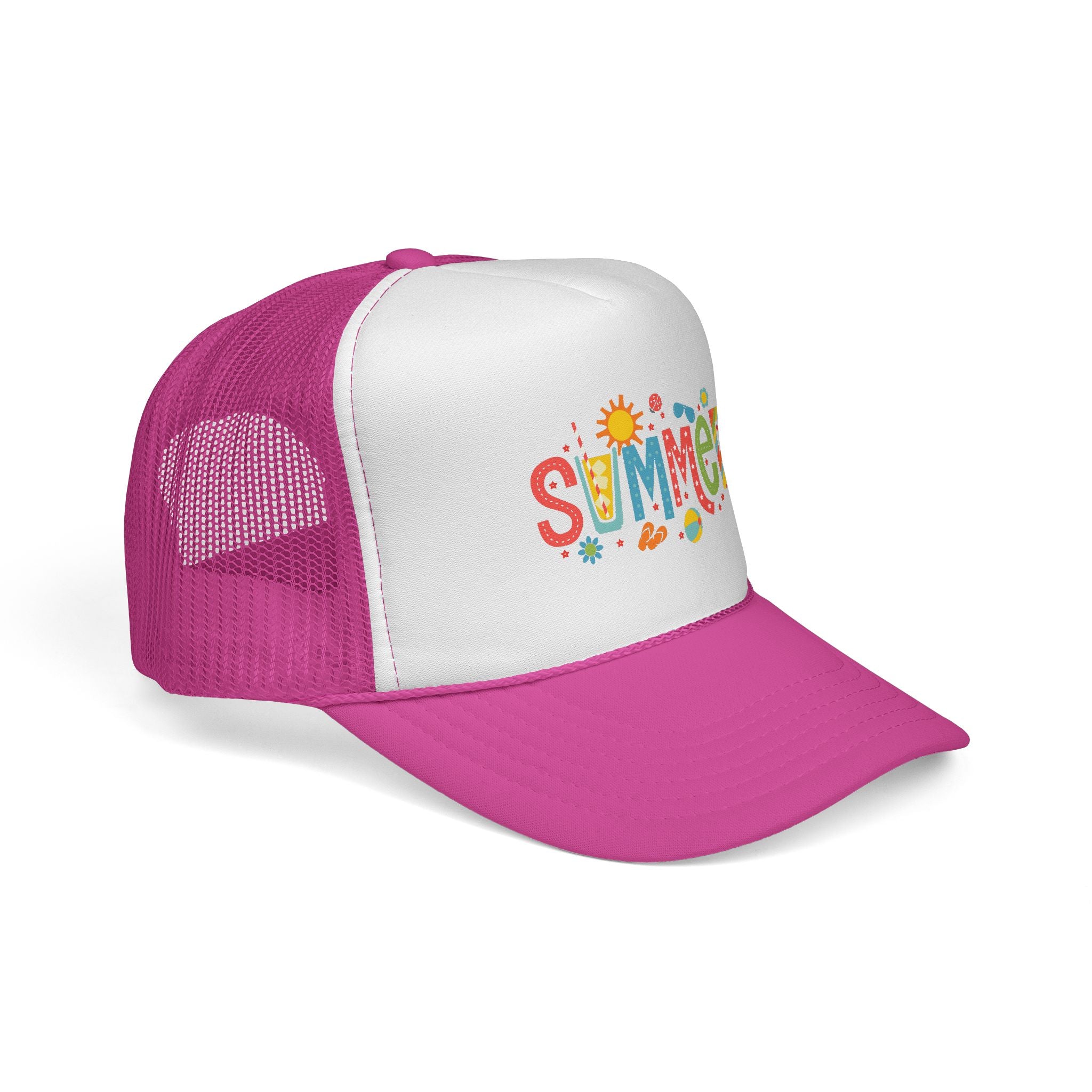 Summer Trucker Cap — Colorful Beach Vibes Hat