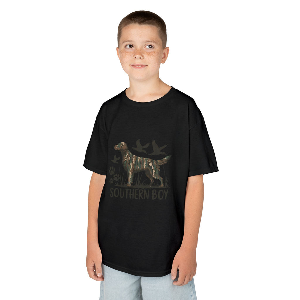 Kids 'Southern Boy' Camo Dog T-Shirt - Outdoor Hunting Puppy Tee