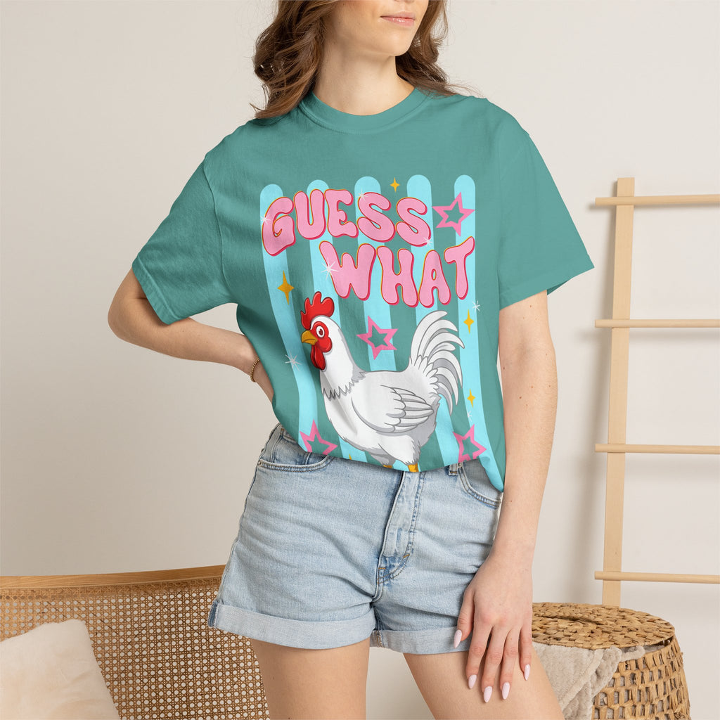 Guess What Rooster T-Shirt — Cute Retro Chicken Graphic Tee