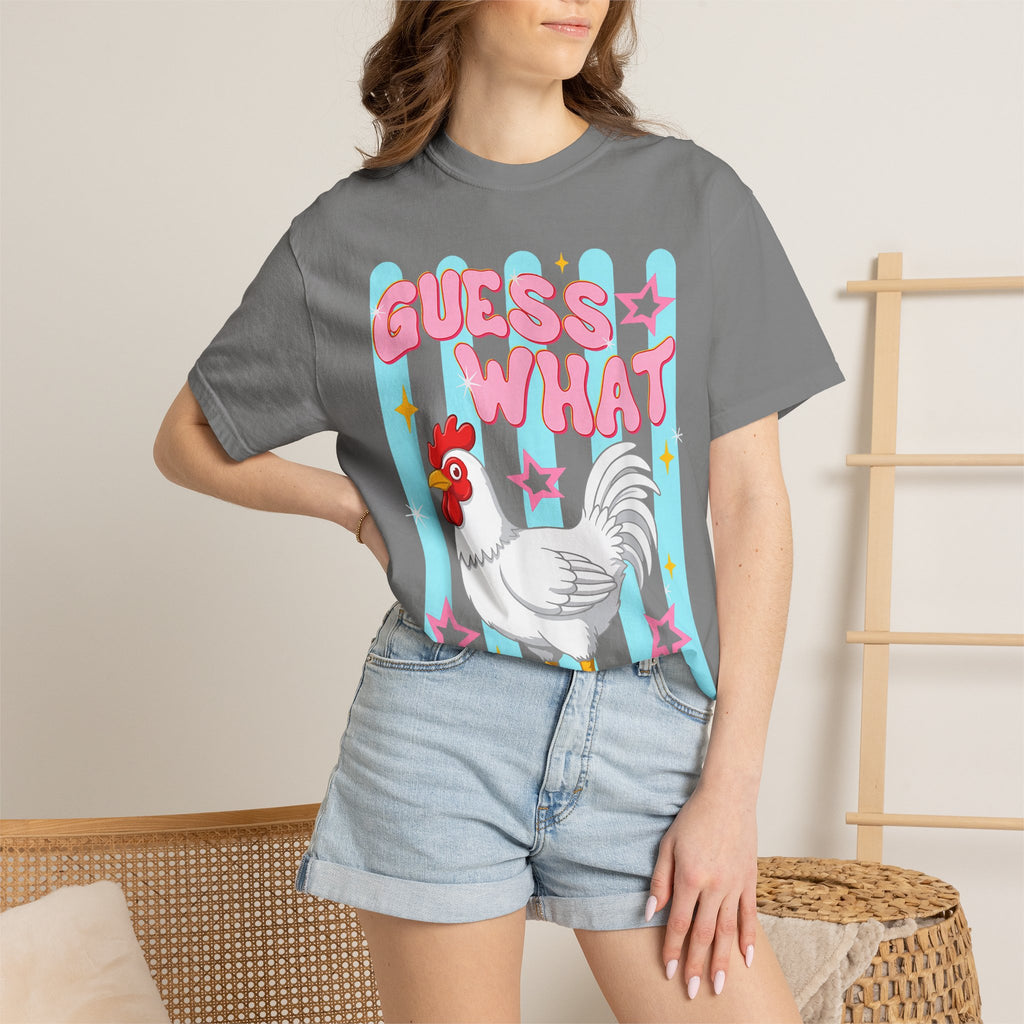 Guess What Rooster T-Shirt — Cute Retro Chicken Graphic Tee