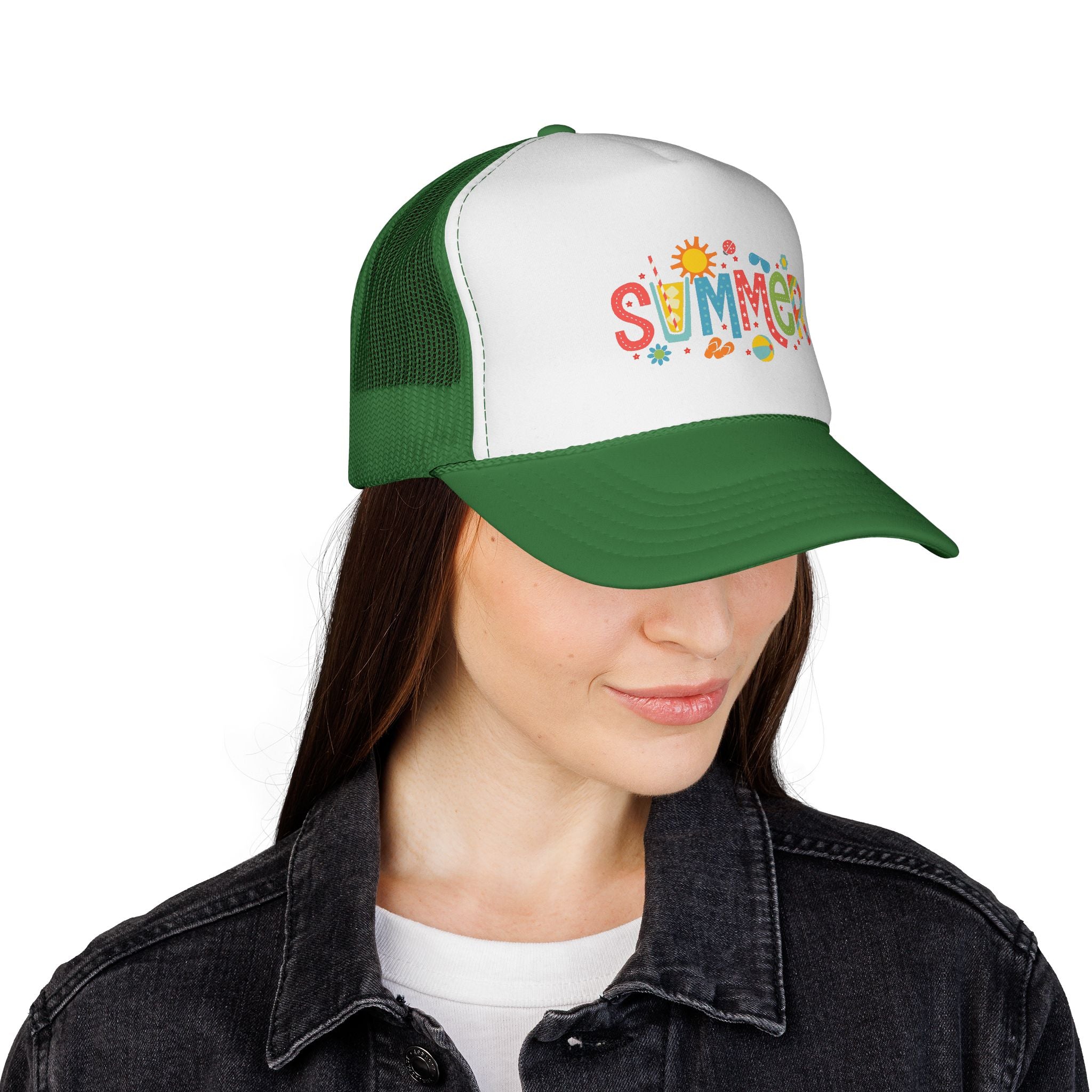 Summer Trucker Cap — Colorful Beach Vibes Hat